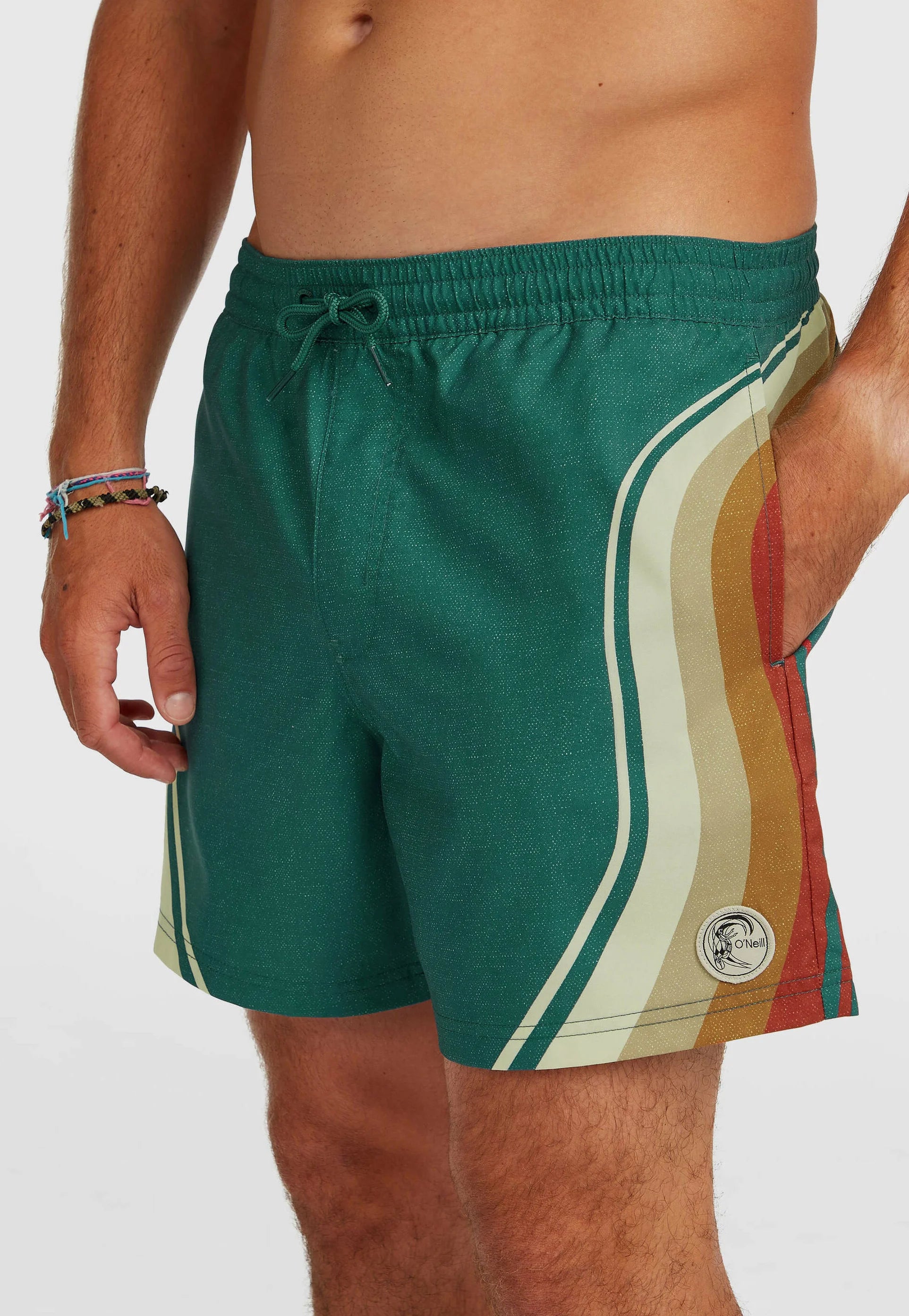 O’Neill Originals Longboard 15 Swim Trunks – Green Originals Sideburns