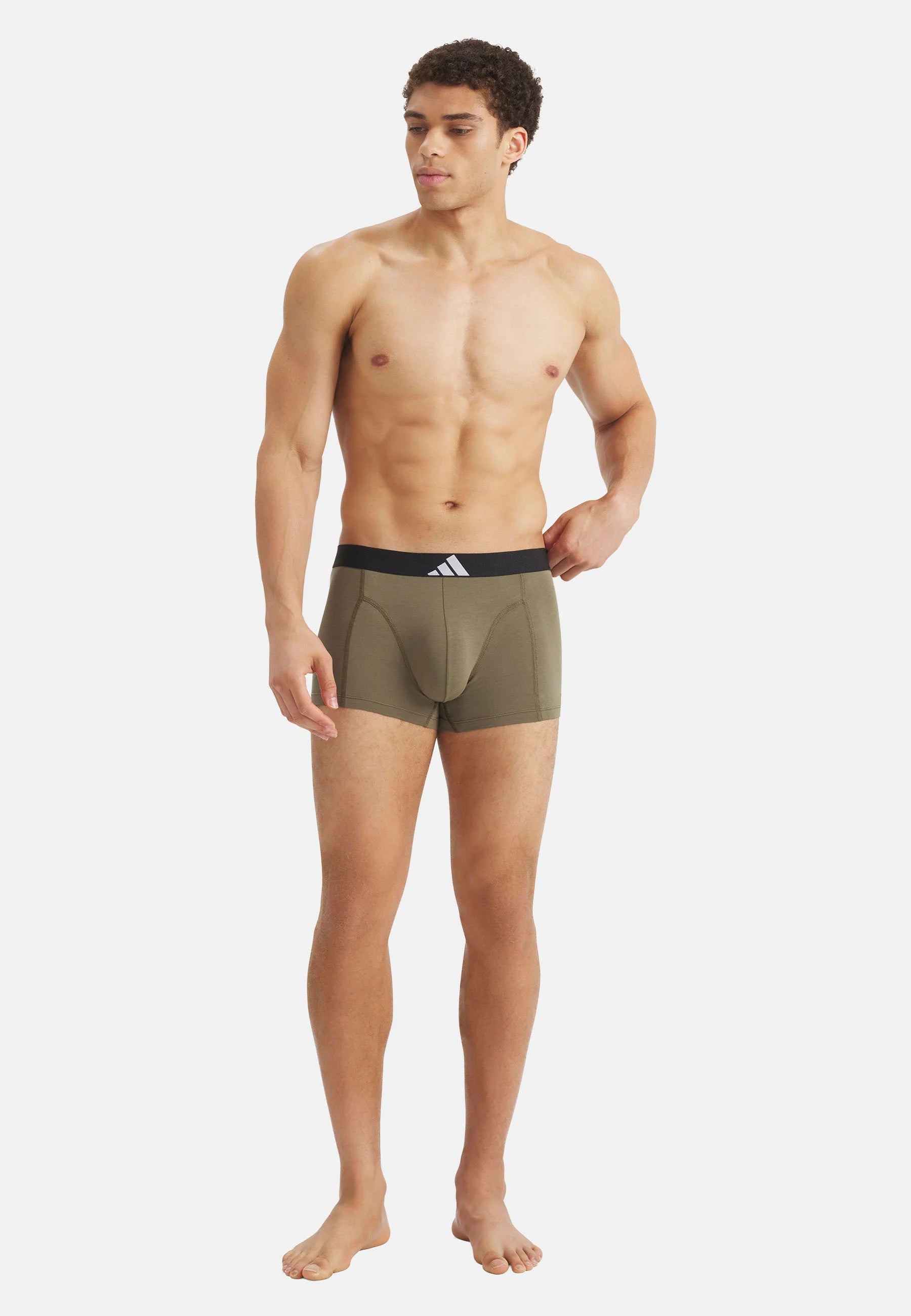 Adidas Sportswear Flex 4 Pack Trunks – Black, Khaki