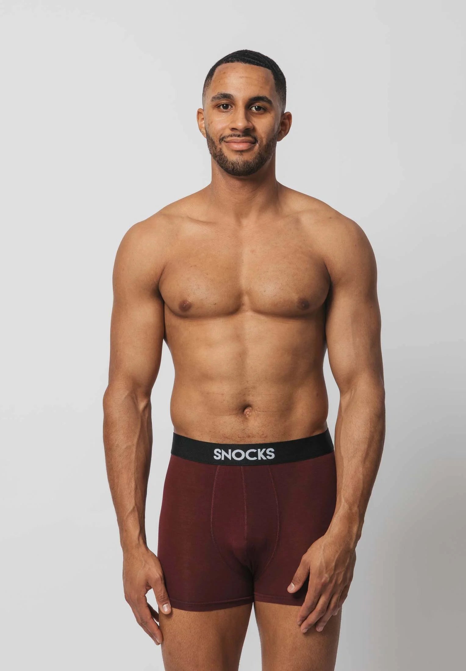 3 Pack Premium boxerské kufry SNOCKS – červená, olivová, modrá