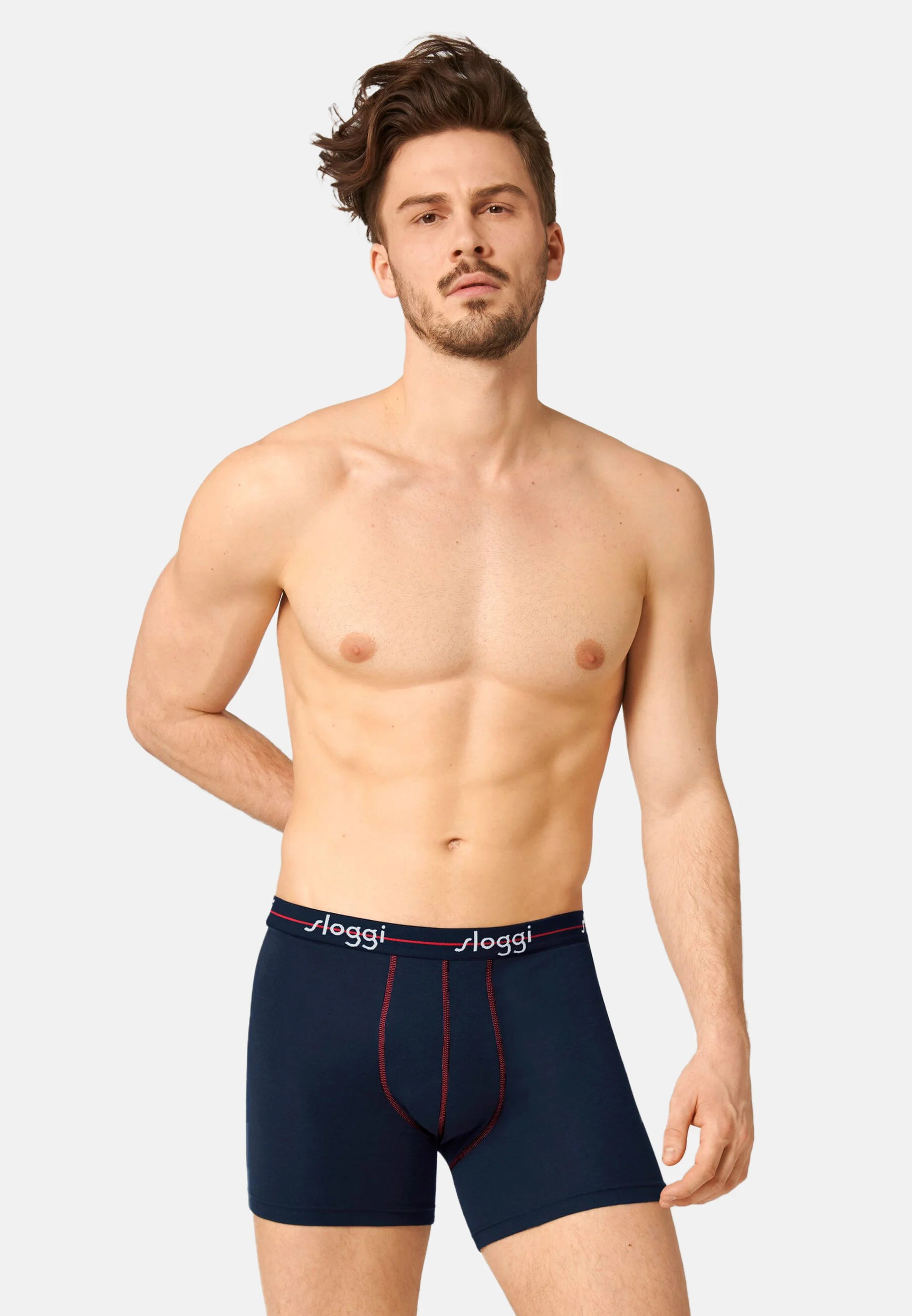 Sloggi Boxer Briefs 6 Pack – Blue Dark , Red Combination
