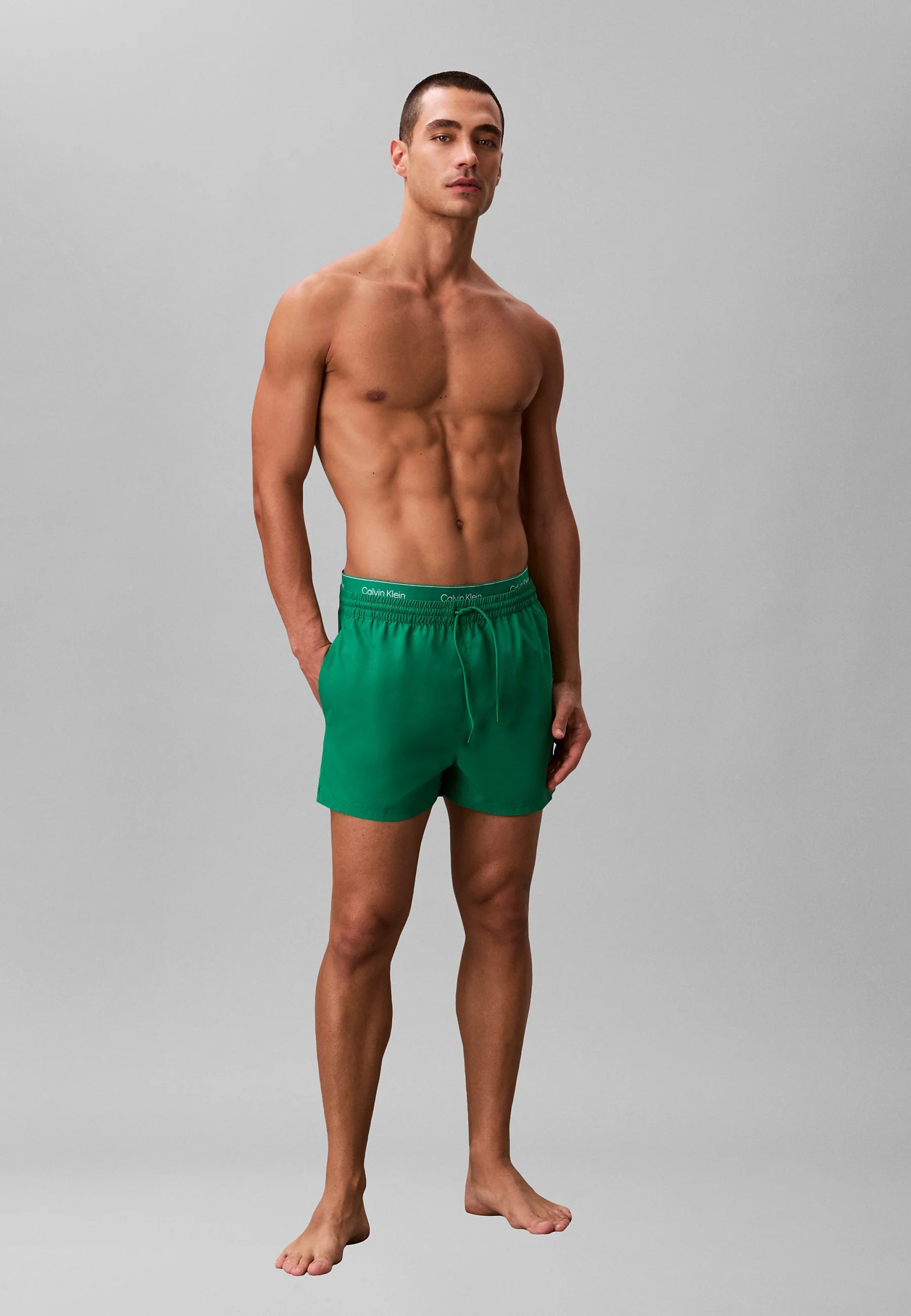 Spodenki kąpielowe Calvin Klein – zieleń Mardi Gras