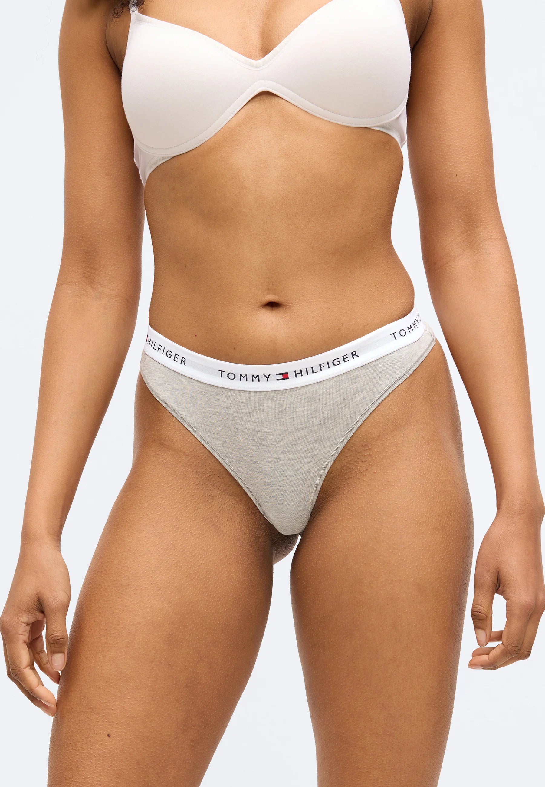 Tommy Hilfiger Thong 3-Pack – Medium Grey Heather, White, Black