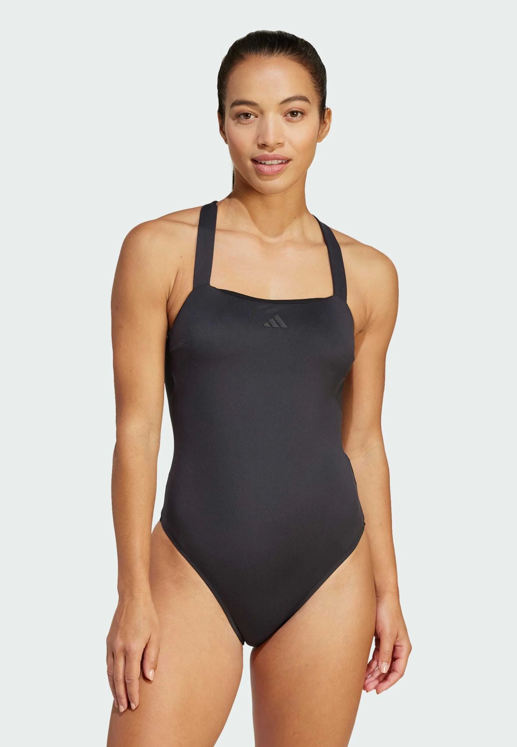 Adidas Iconisea Padded Premium X-Back Swimsuit – Black, White