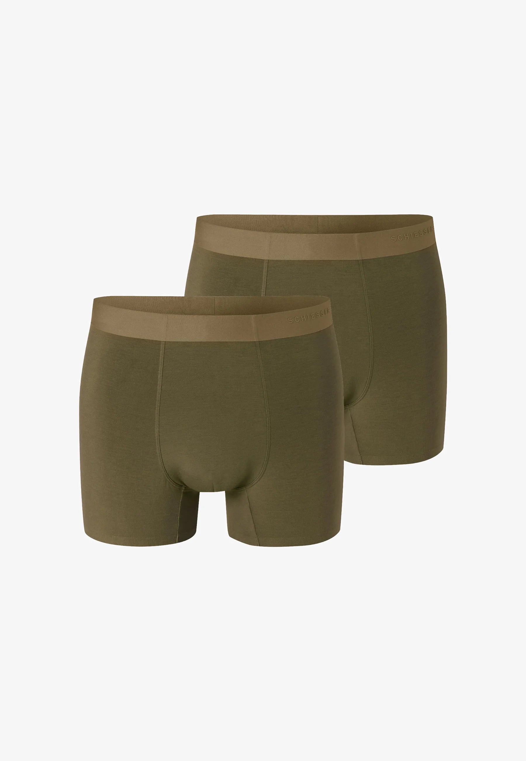 Schiesser Modern Bonded Trunks 2 Pack – Olive