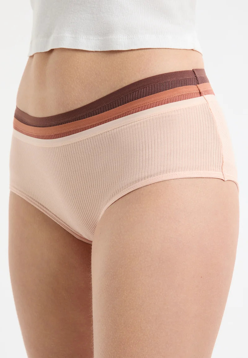 Etam John Briefs – 3 Pack, Brown, Beige, Orange