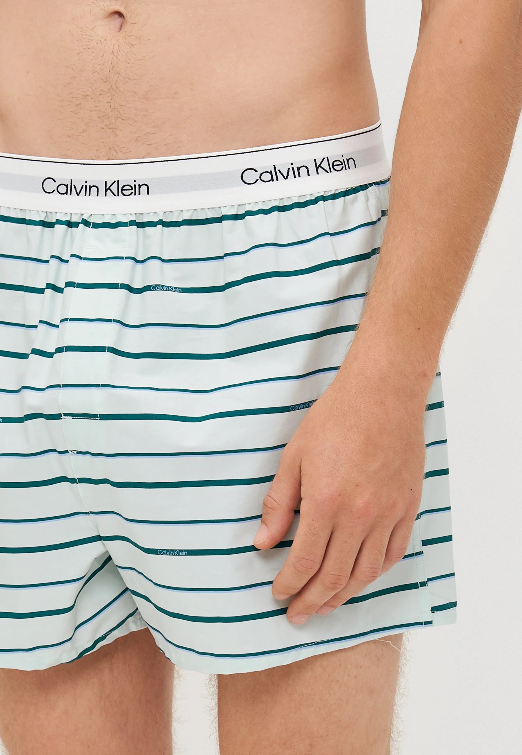 Calvin Klein Icon Cotton Stretch Slim Boxershorts – 3er-Pack – Turf, Grün
