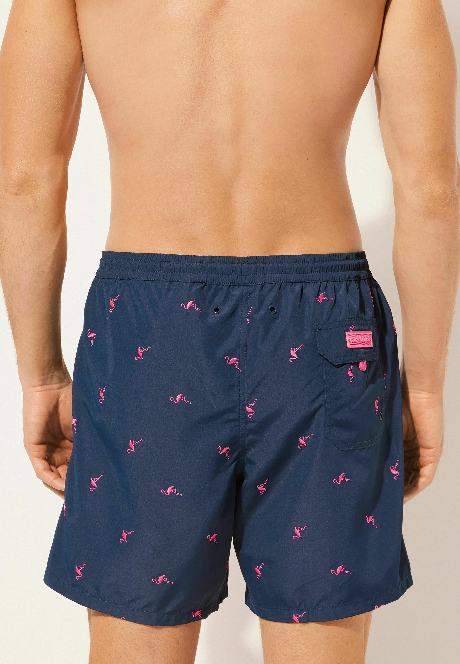 Calzedonia Formentera gemusterte Badeshorts – Dunkelblau