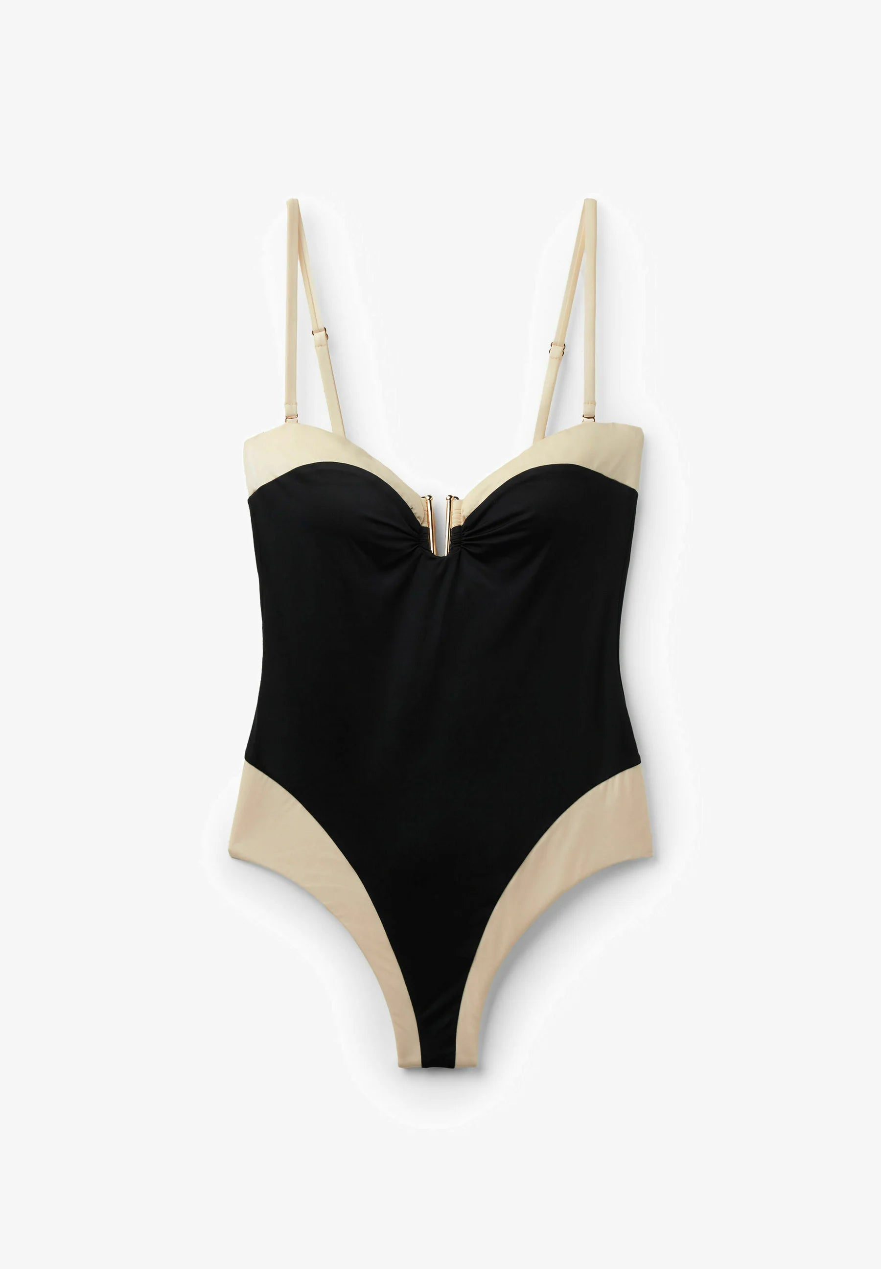Calzedonia Maillot De Bain Bicolore Élégant – Noir