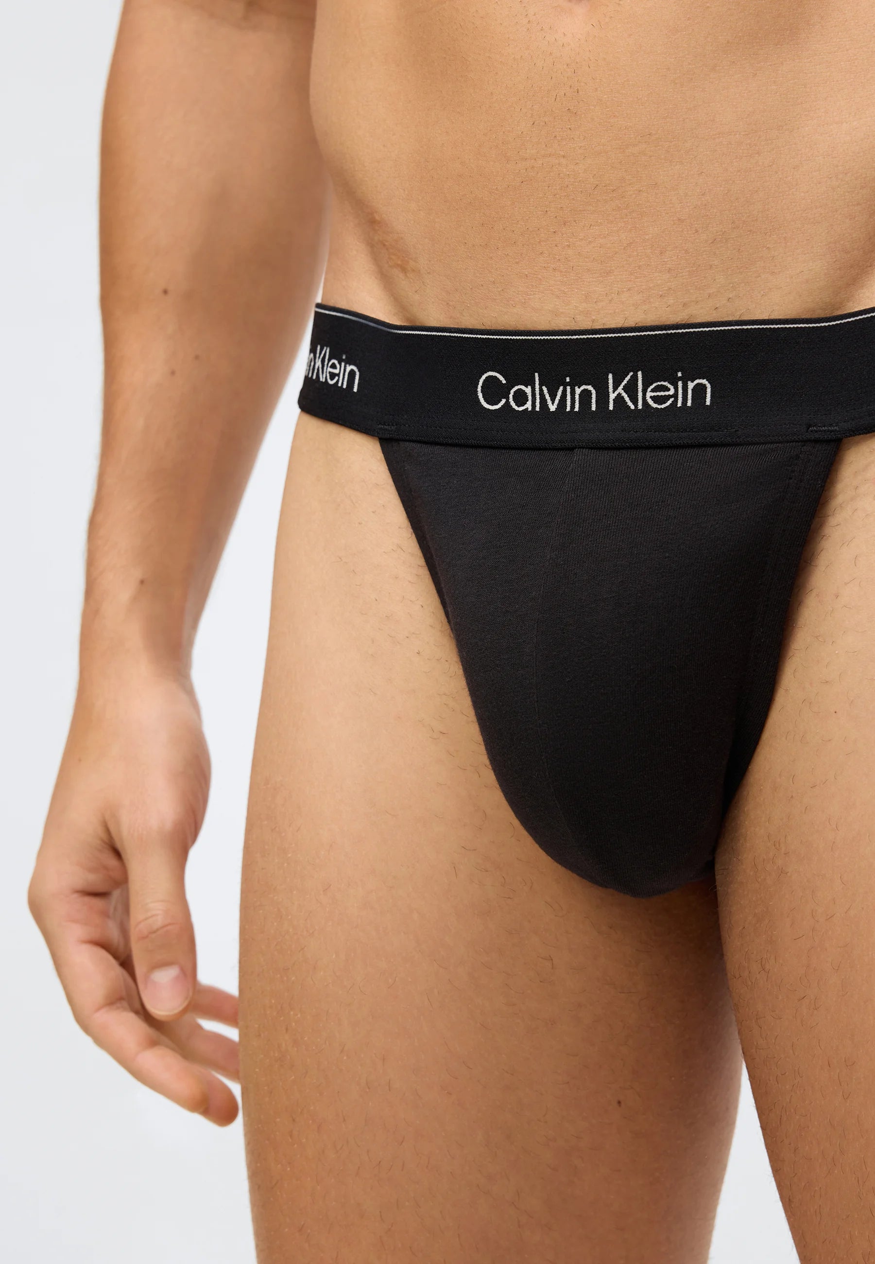 Sospensori elasticizzati in cotone Calvin Klein – Confezione da 3 – Nero, Gesso, Currie