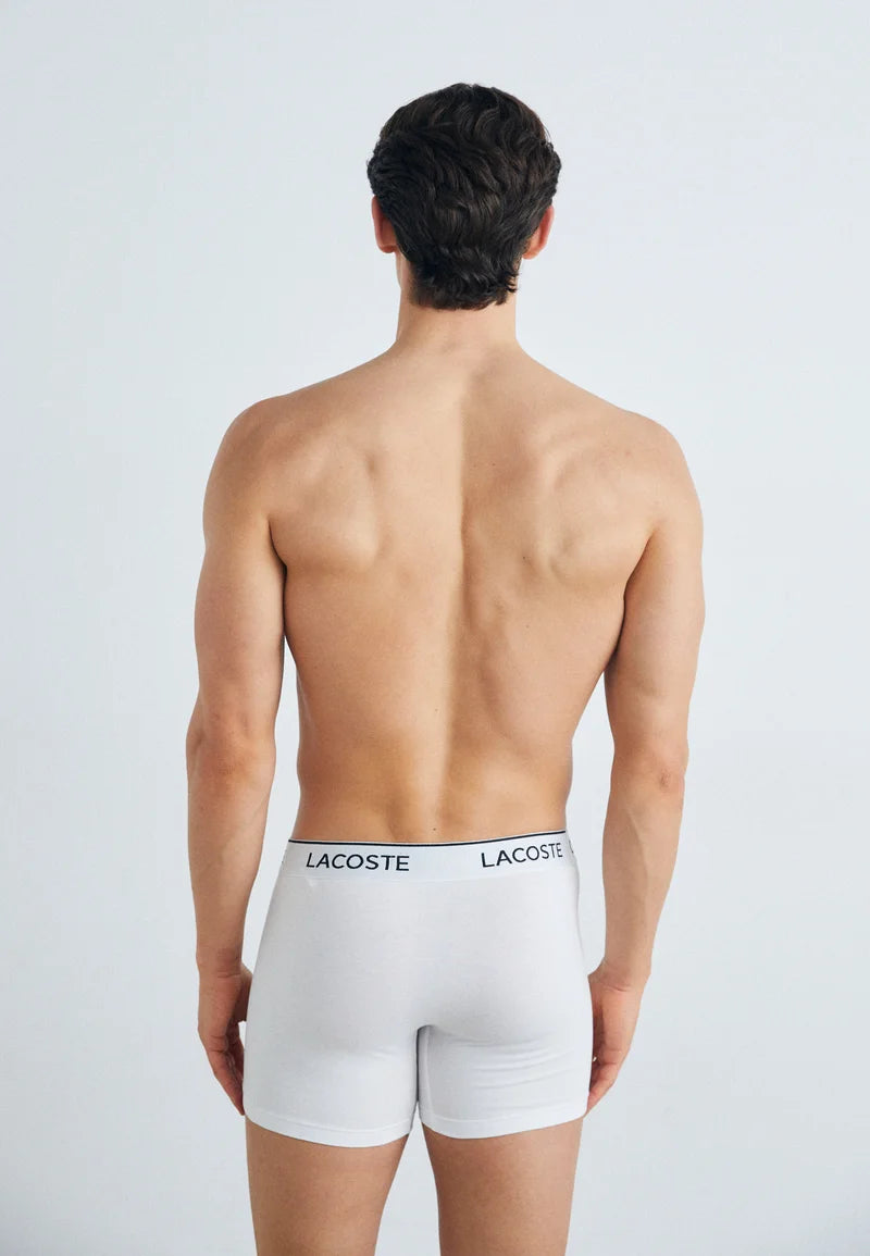 Lot de 3 boxers longs stretch Lacoste – Blanc