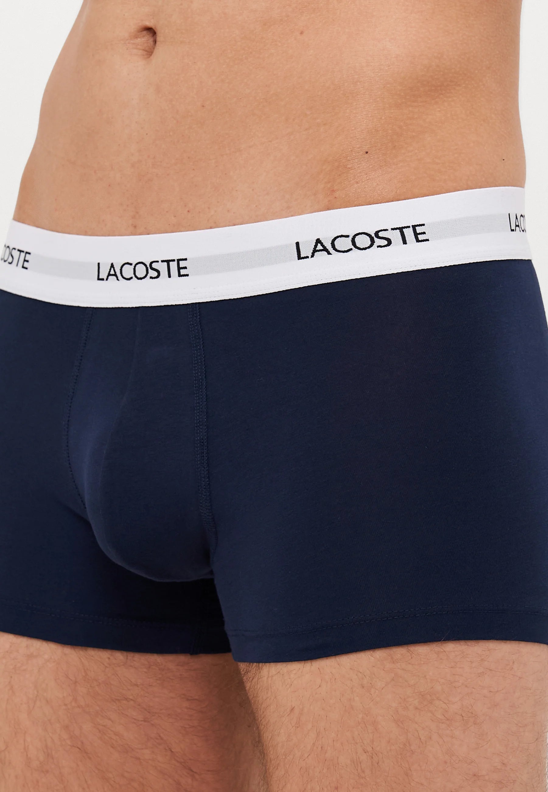 Lacoste Court 3 Pack Stretch Trunks – Black, Green, Navy Blue