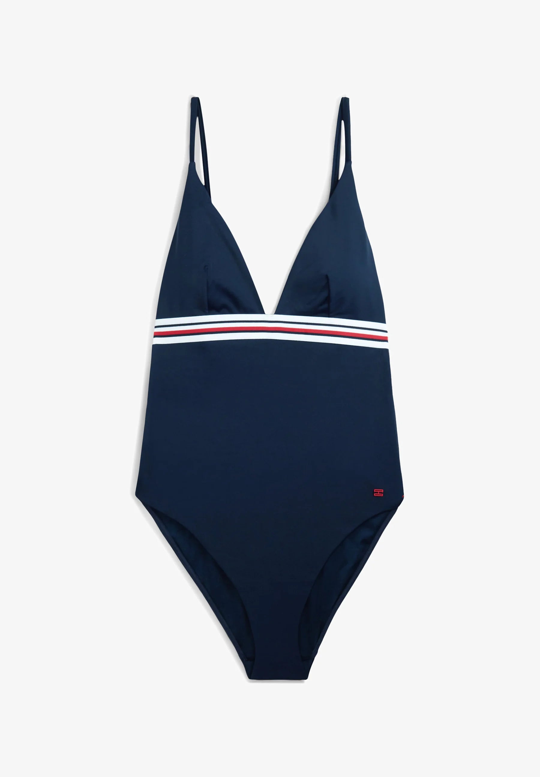 Tommy Hilfiger Global Stripe Triangle Swimsuit – Dark Night Navy