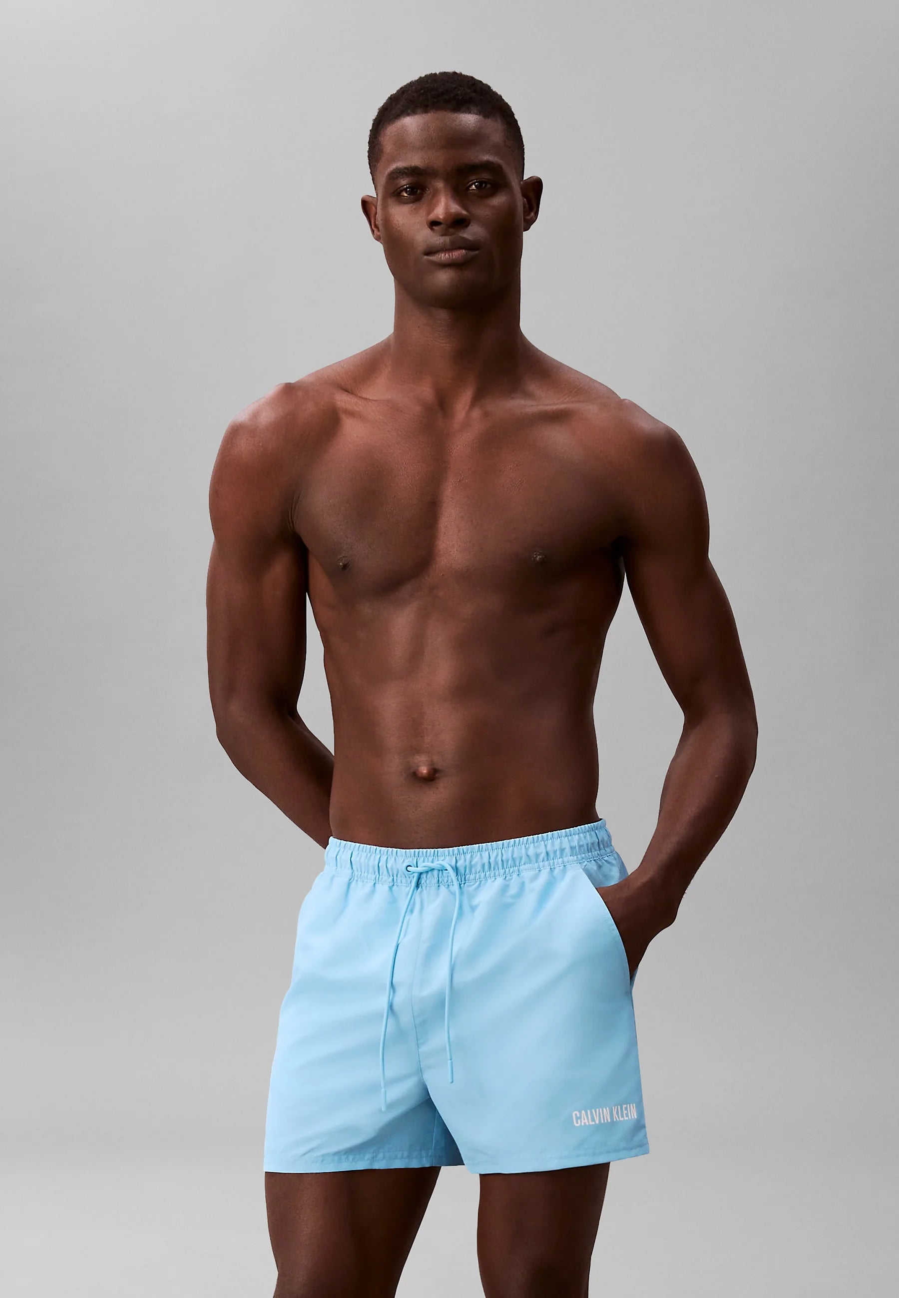 Short de bain à cordon de serrage Calvin Klein - Bleu froid
