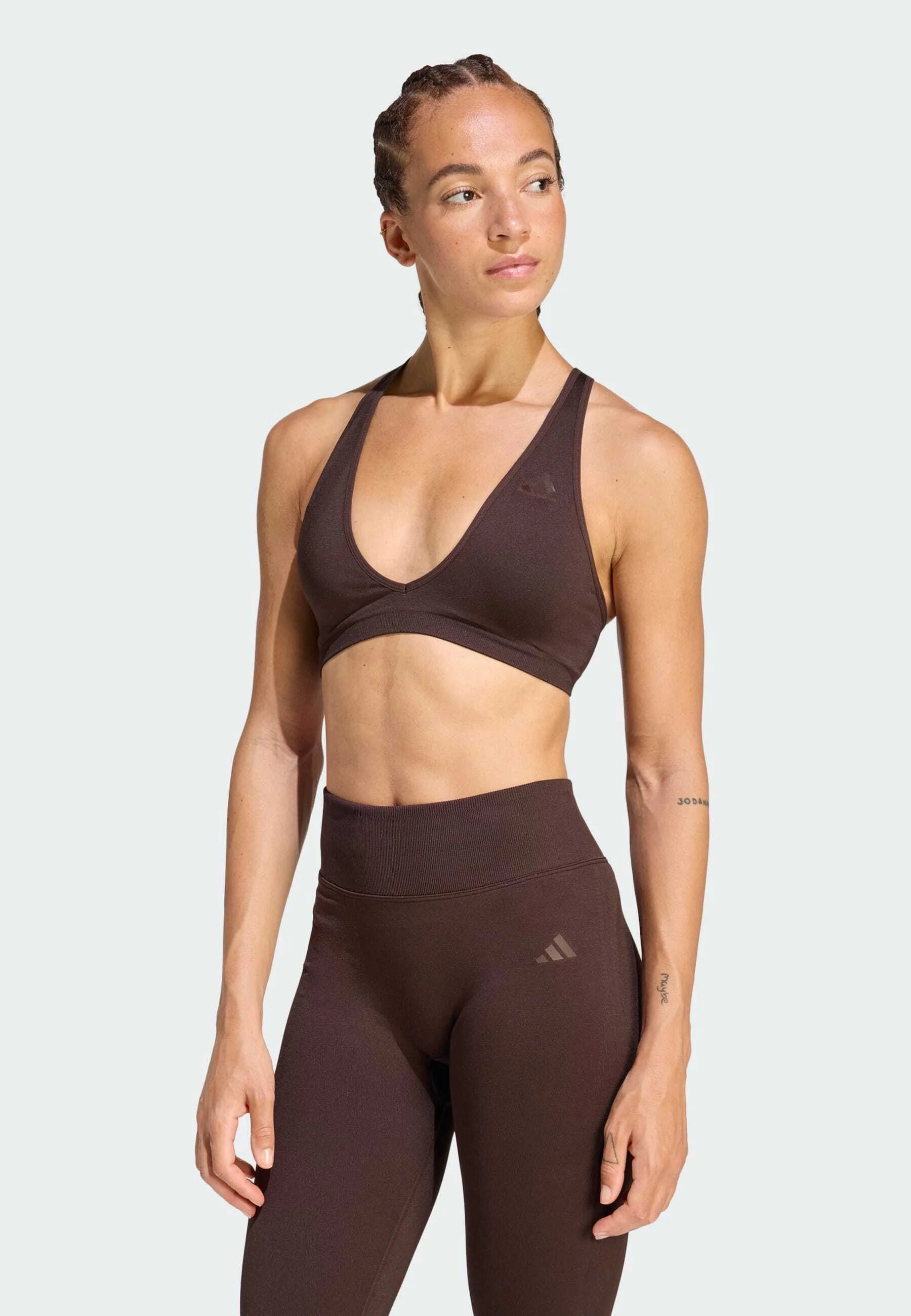 Adidas Performance WE Scrun LS Light Support Sport-BH – Aurora Coffee
