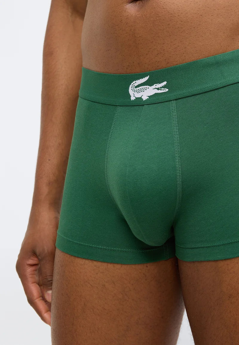 Lacoste Court Underwear Lot de 3 boxers stretch – blanc, vert, noir