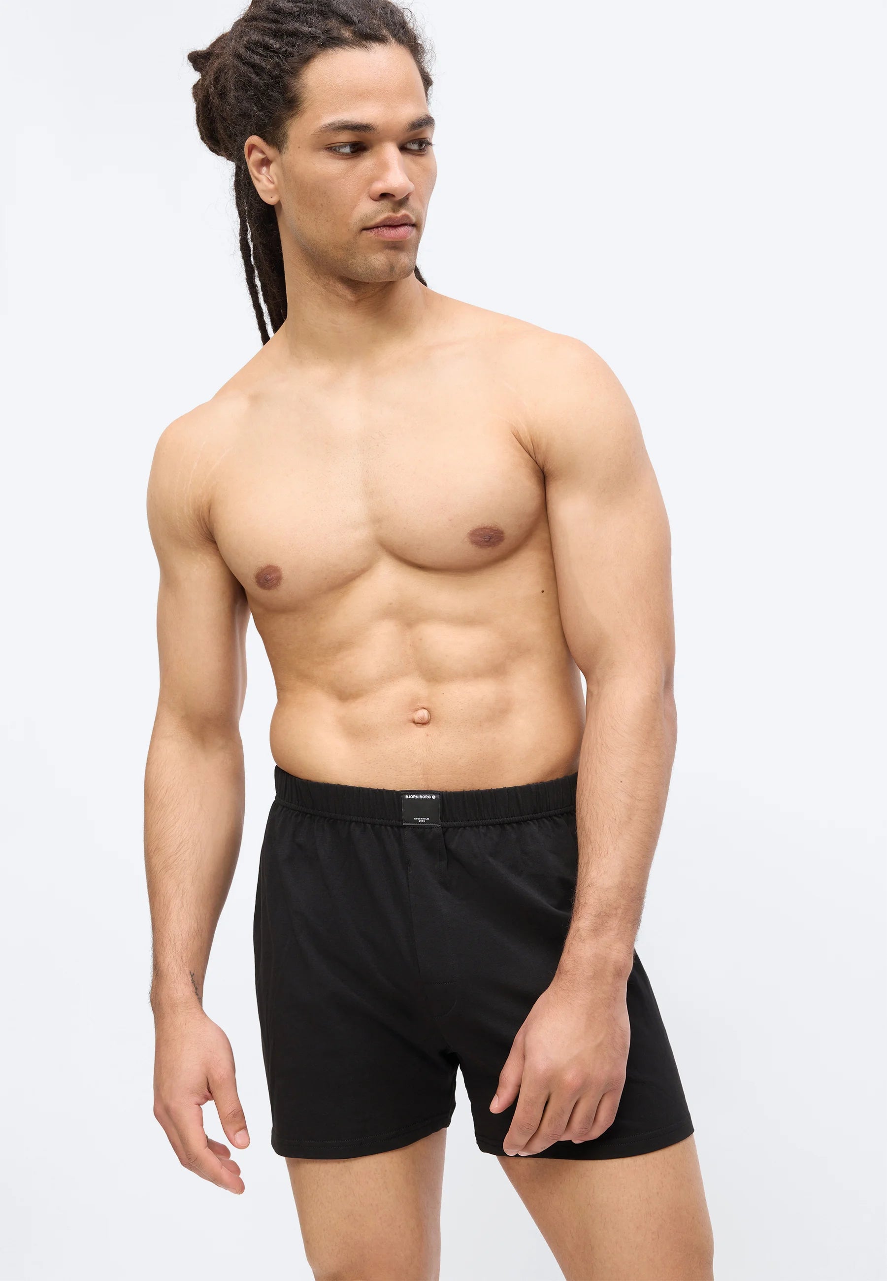 Björn Borg Stretch 3 Pack Boxer Shorts – Black, Green, Light Blue
