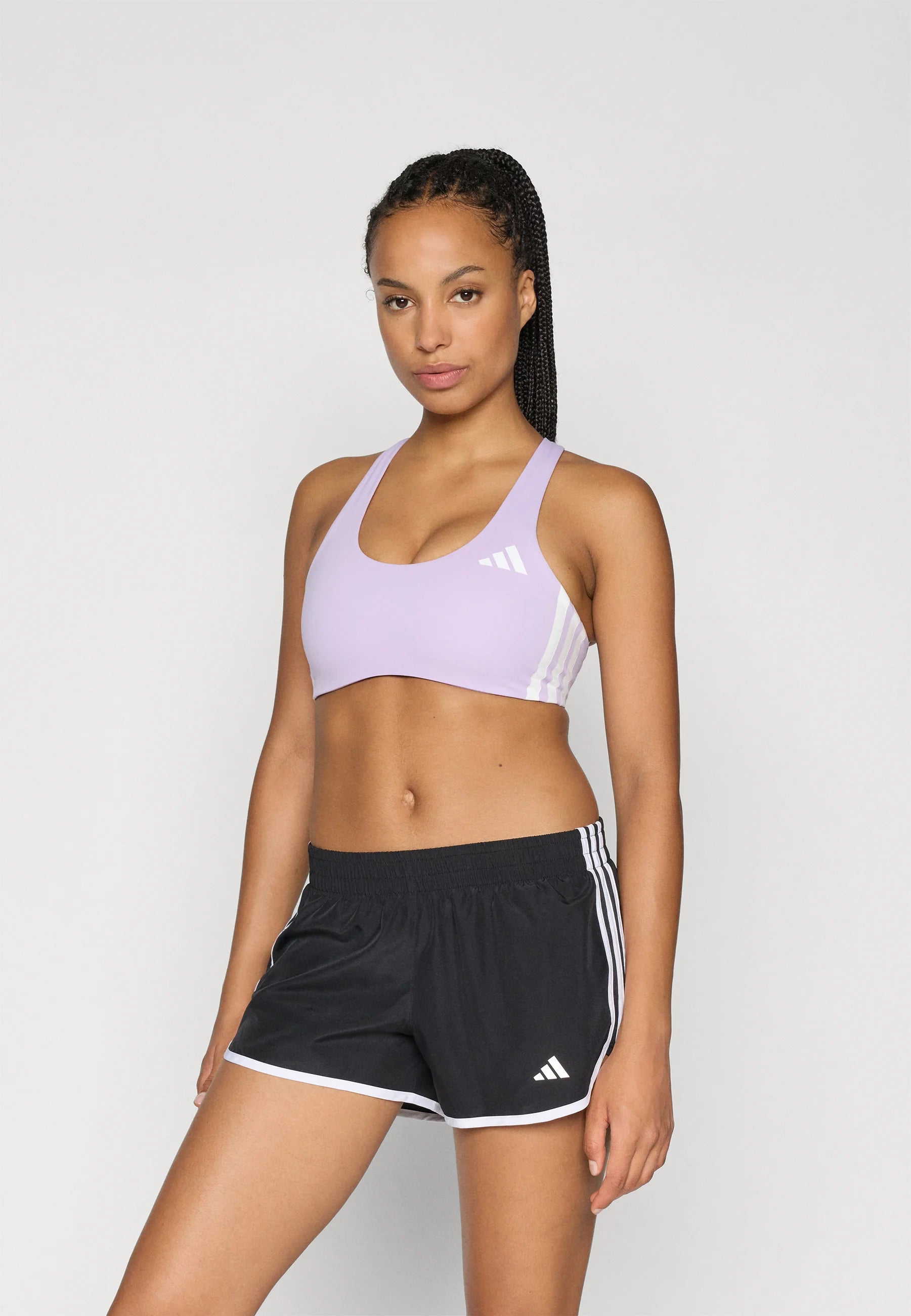 Podprsenka Adidas Performance Adizero Medium Support – Powder Plum