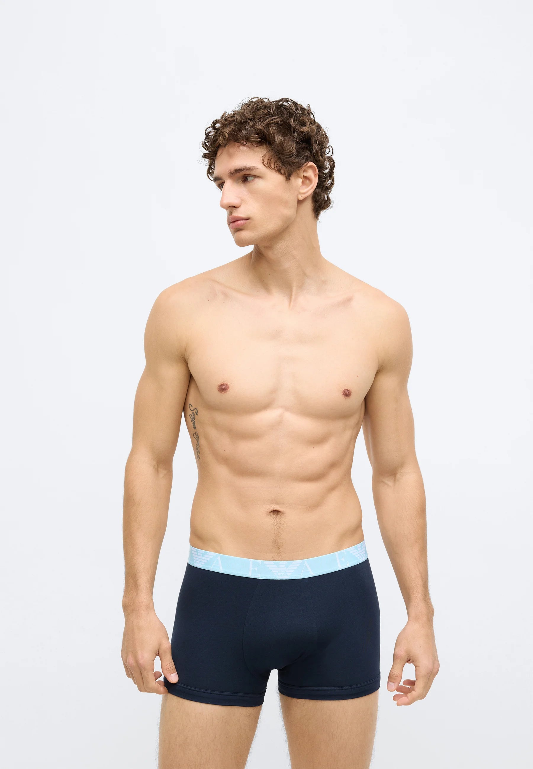 Emporio Armani BOLD Monogram Trunks 3 Pack – modrá