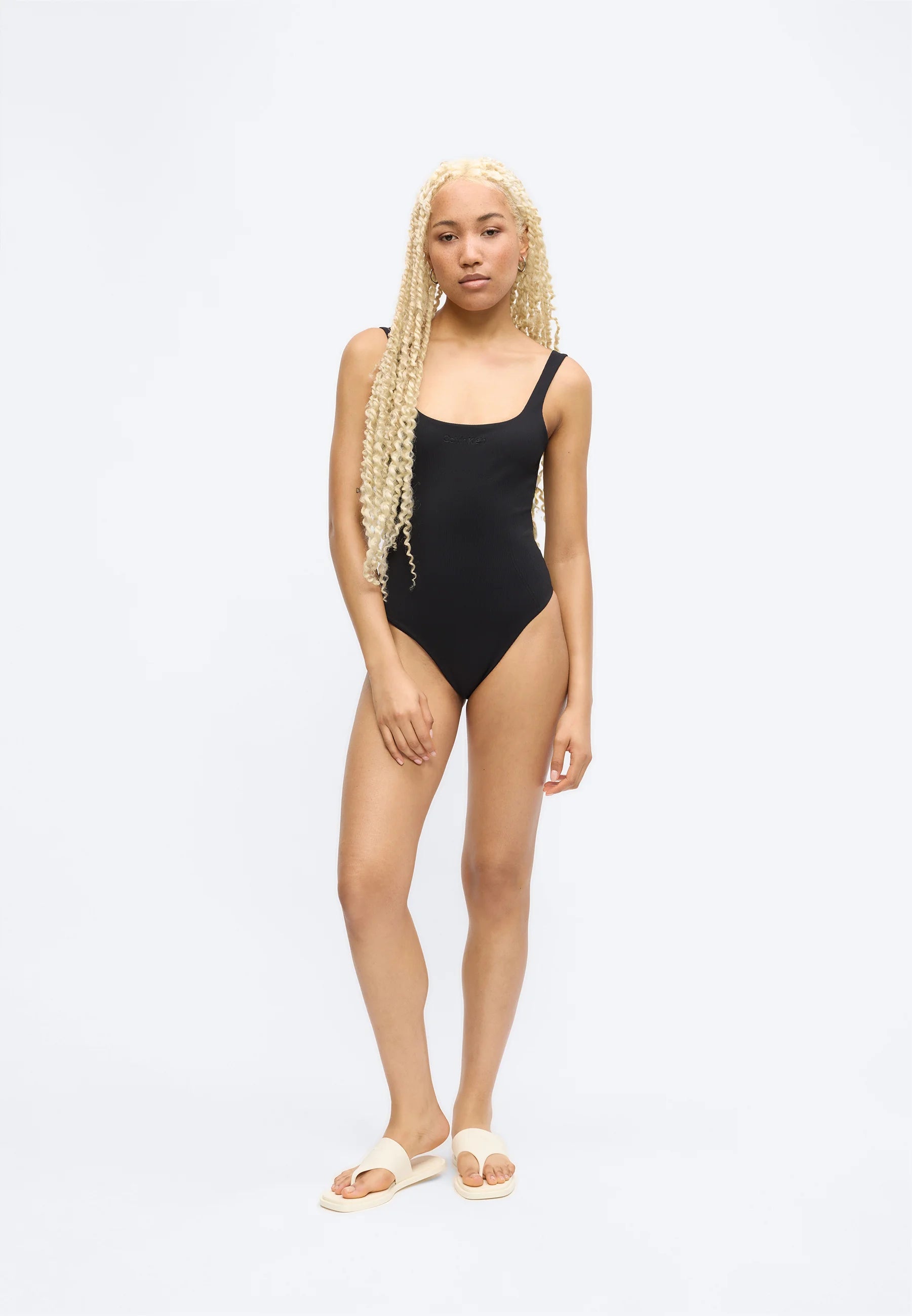 Calvin Klein Icon Einteiliger Badeanzug – Schwarz