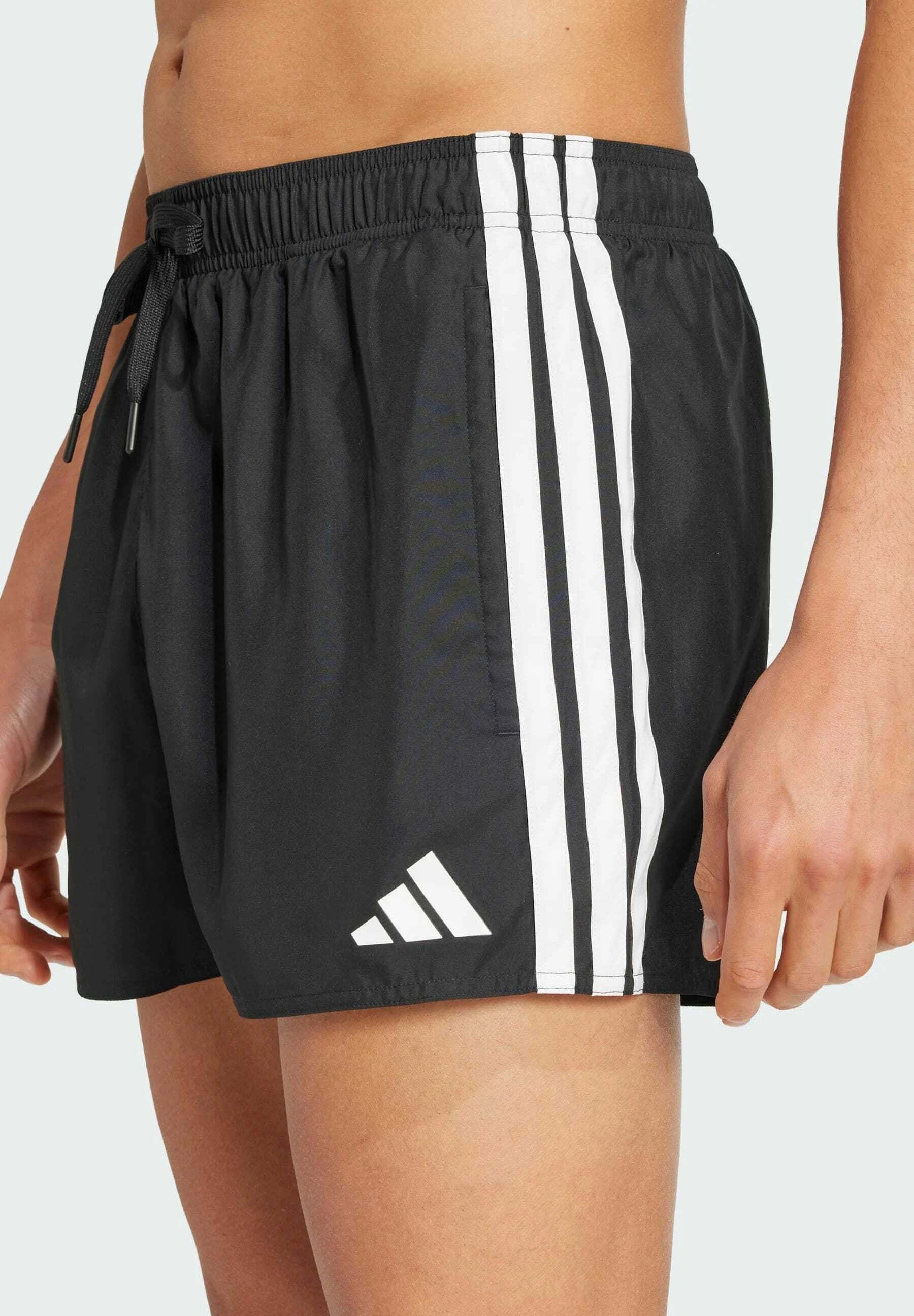 Adidas Sportswear 3 Stripes Swimming Shorts – Black, White