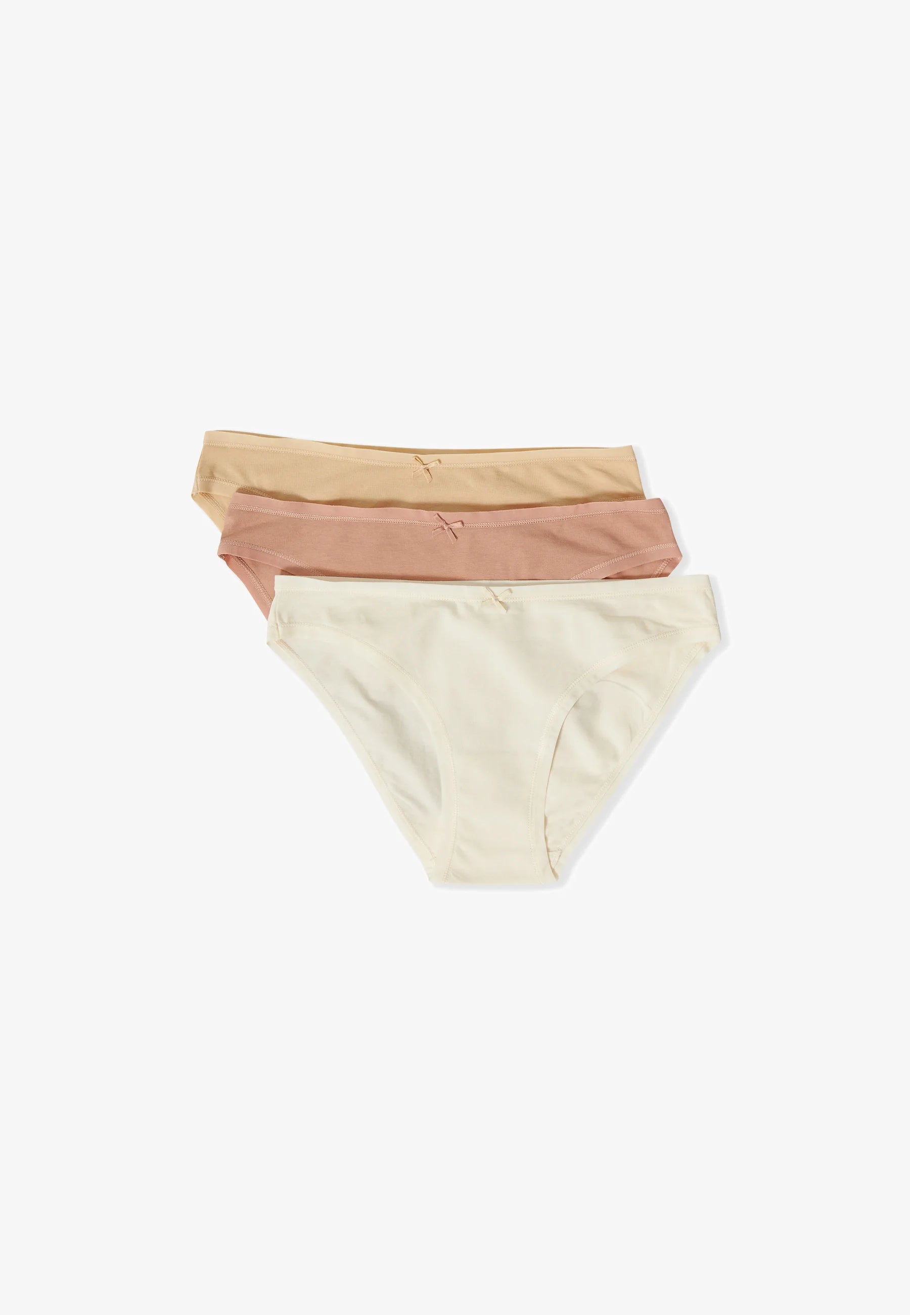 Etam Jack Slips – 3er-Pack, Rosa, Beige, Weiß