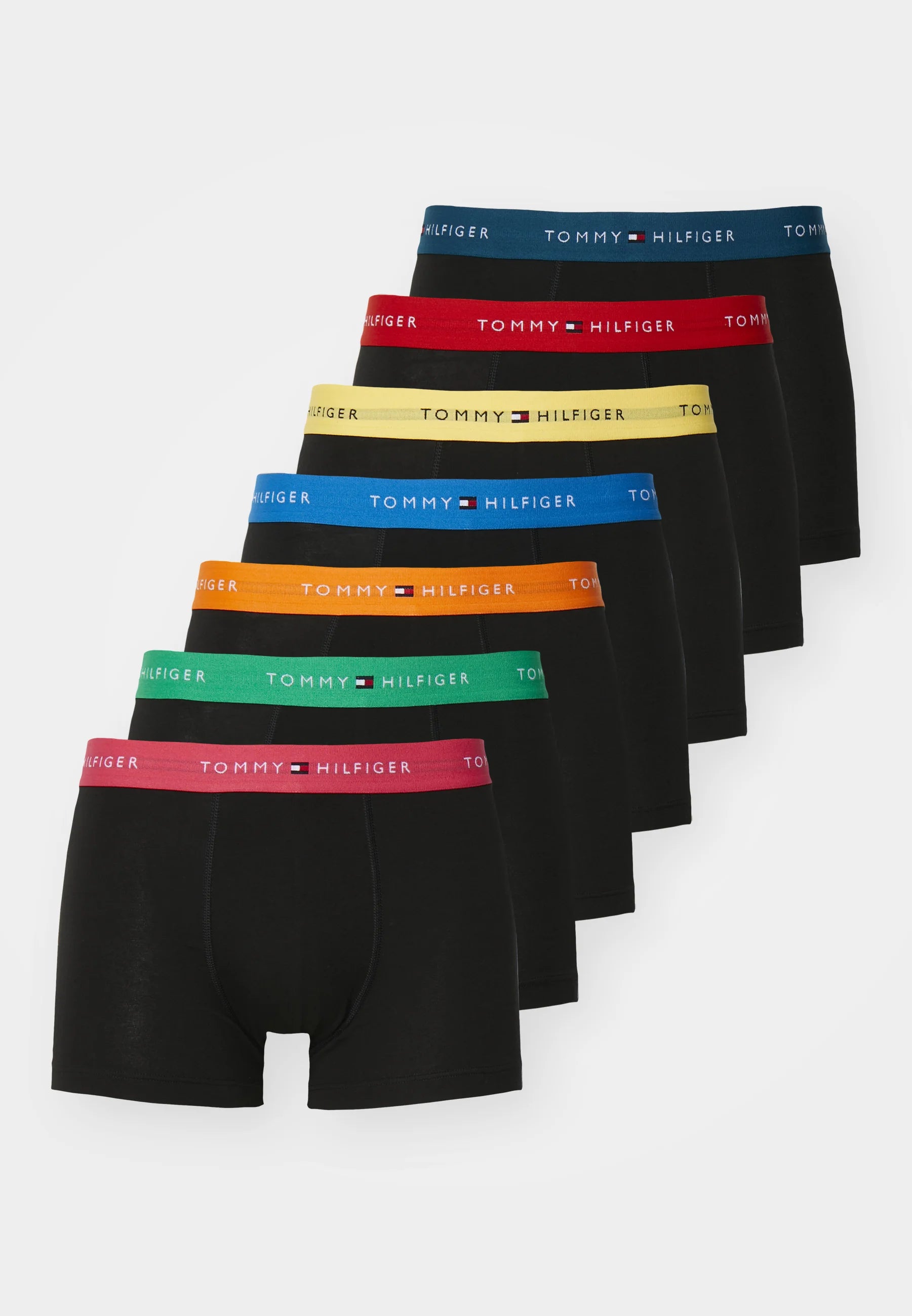 Tommy Hilfiger Trunk 7 Pack – Orange, Rose, Jaune, Bleu, Turquoise, Vert