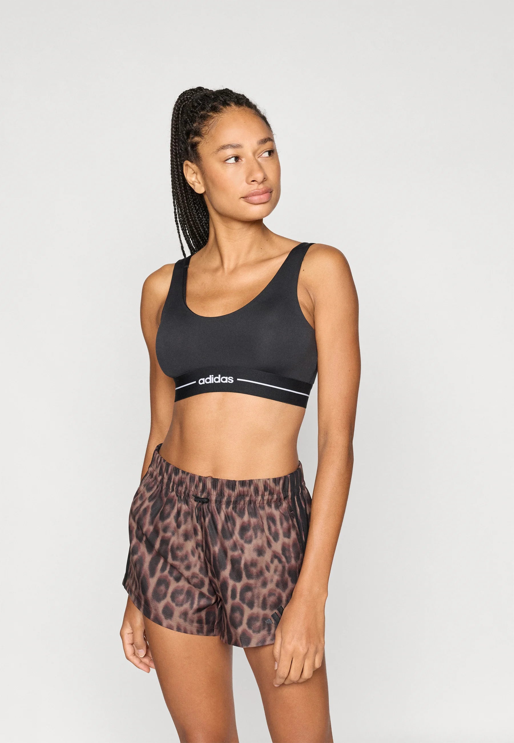Soutien-gorge à maintien moyen Adidas Performance Hyperglam - Noir