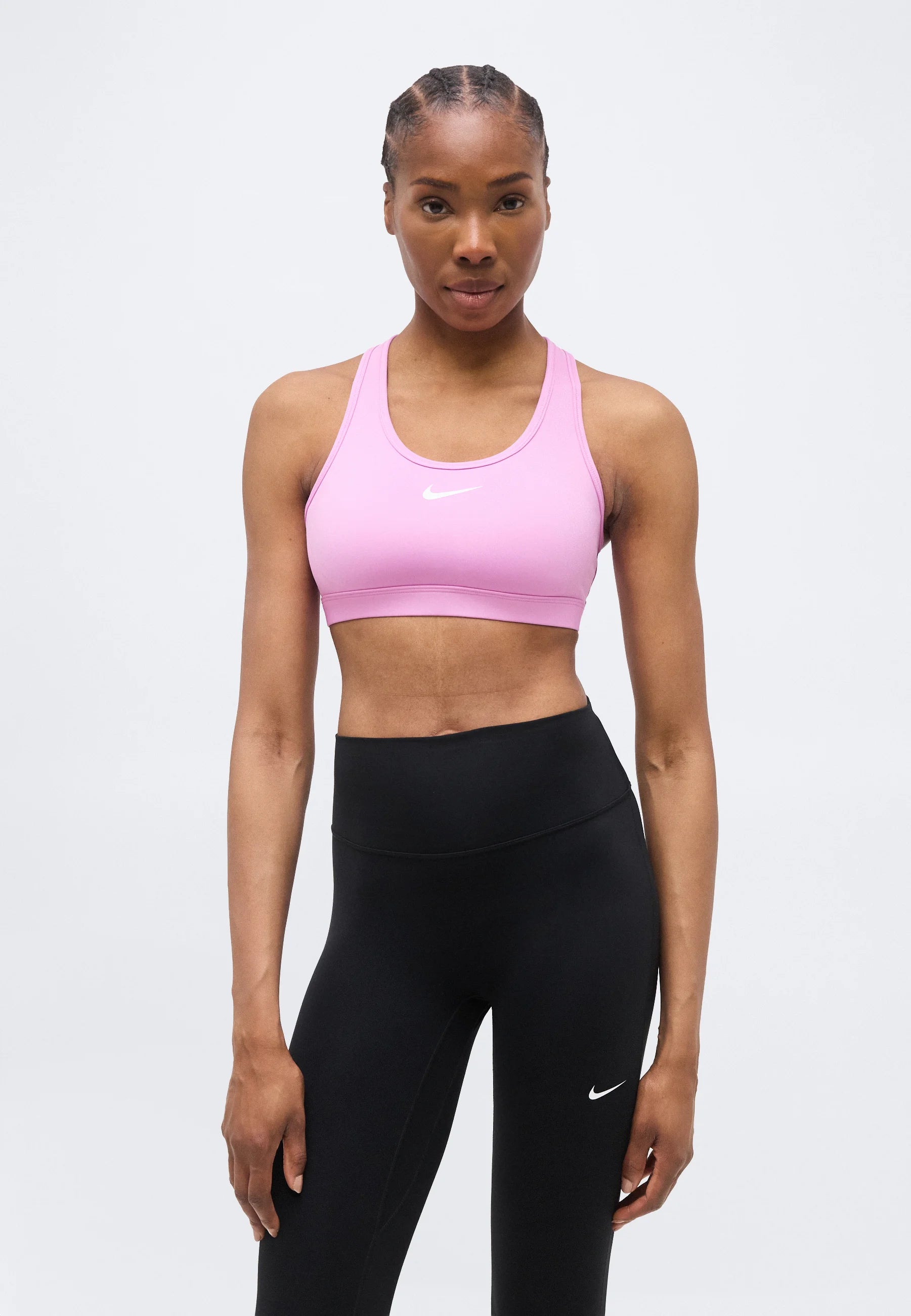 Nike Medium Support Sports Bra – Light Magenta, White