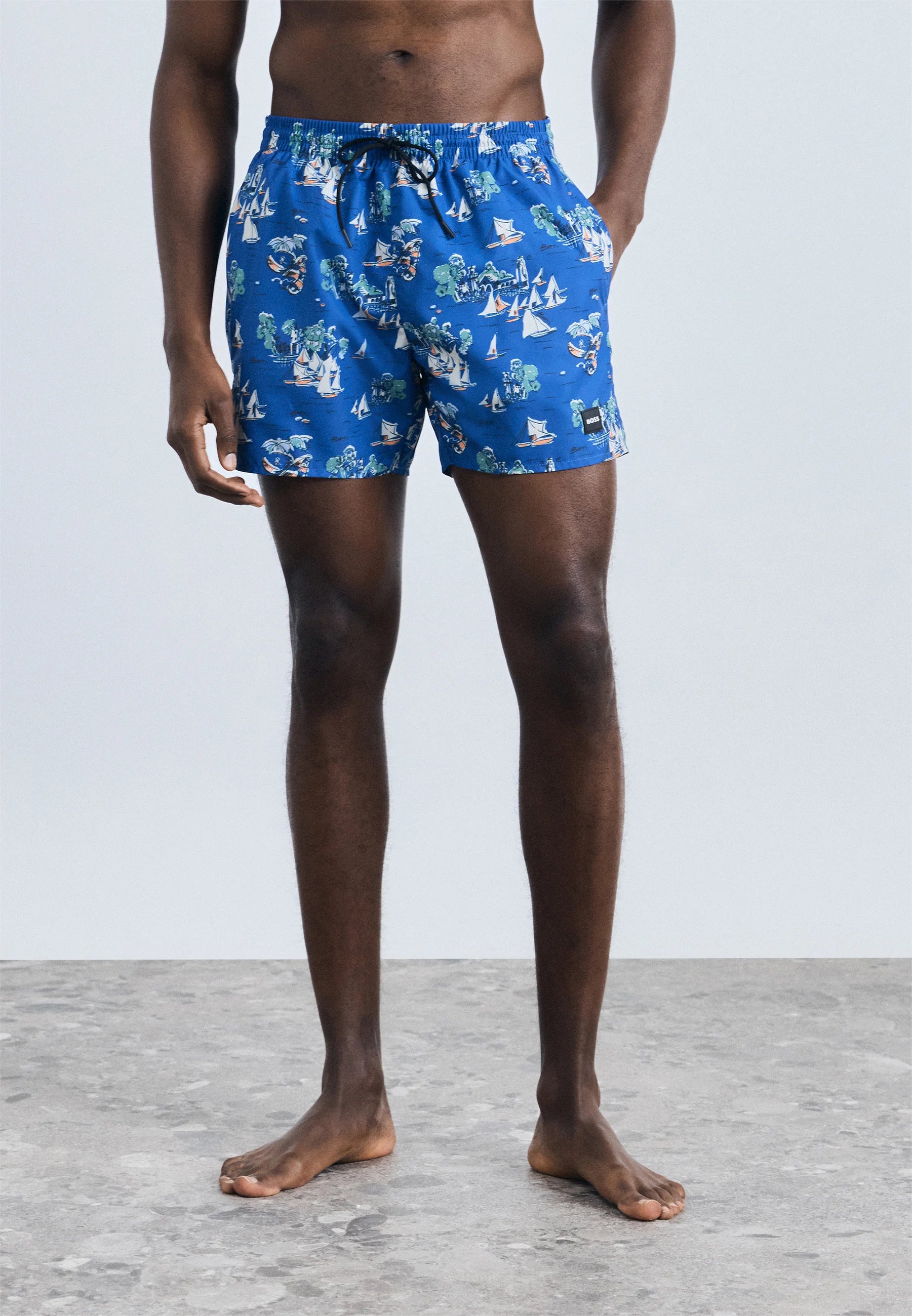 BOSS Piranha Badeshorts – Hellblau