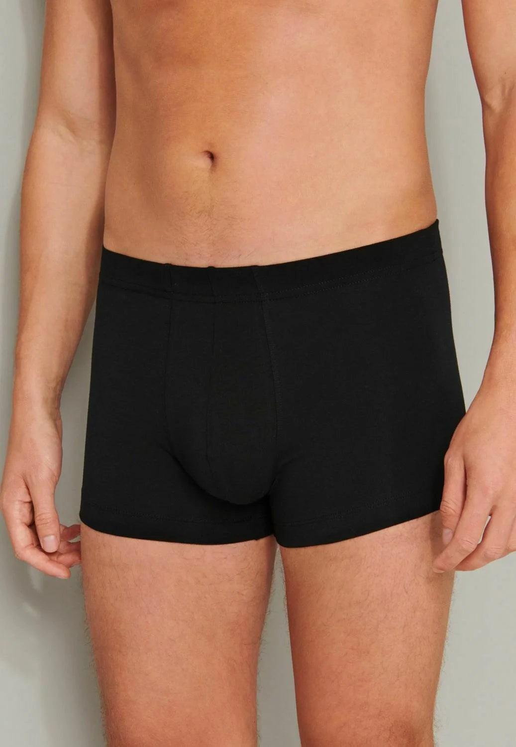 Schiesser Essentials Cotton Trunks 6 Pack – Black, Navy, Grey Melange