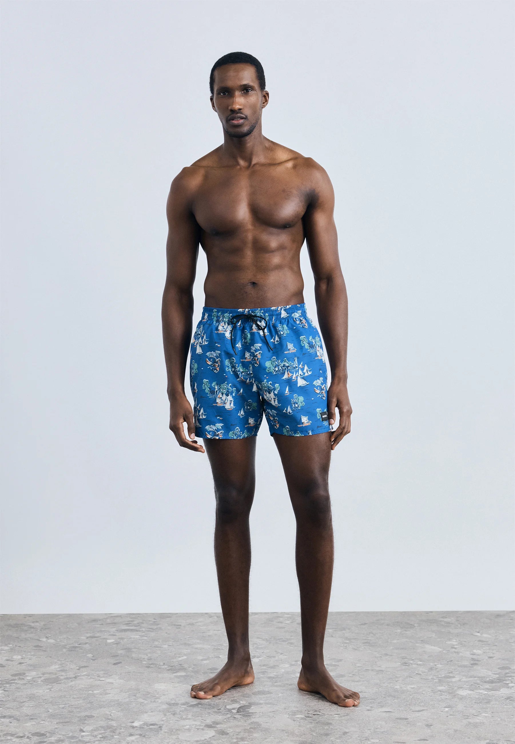BOSS Piranha Badeshorts – Hellblau