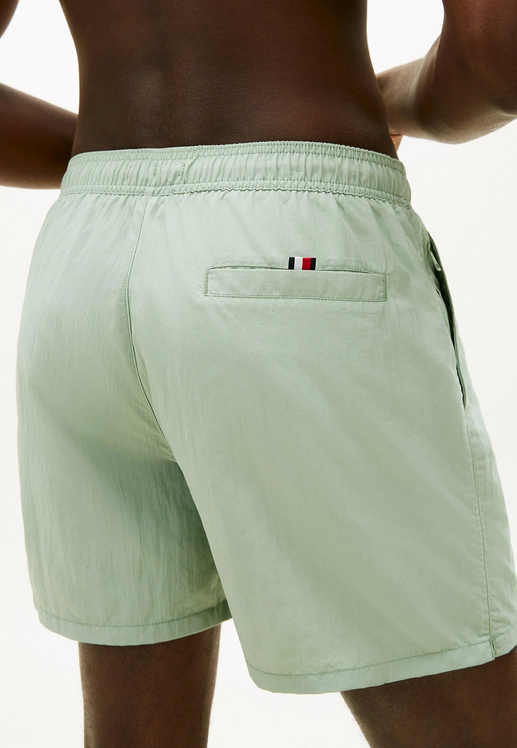 Short de bain à cordon de serrage Tommy Hilfiger – Gris menthe