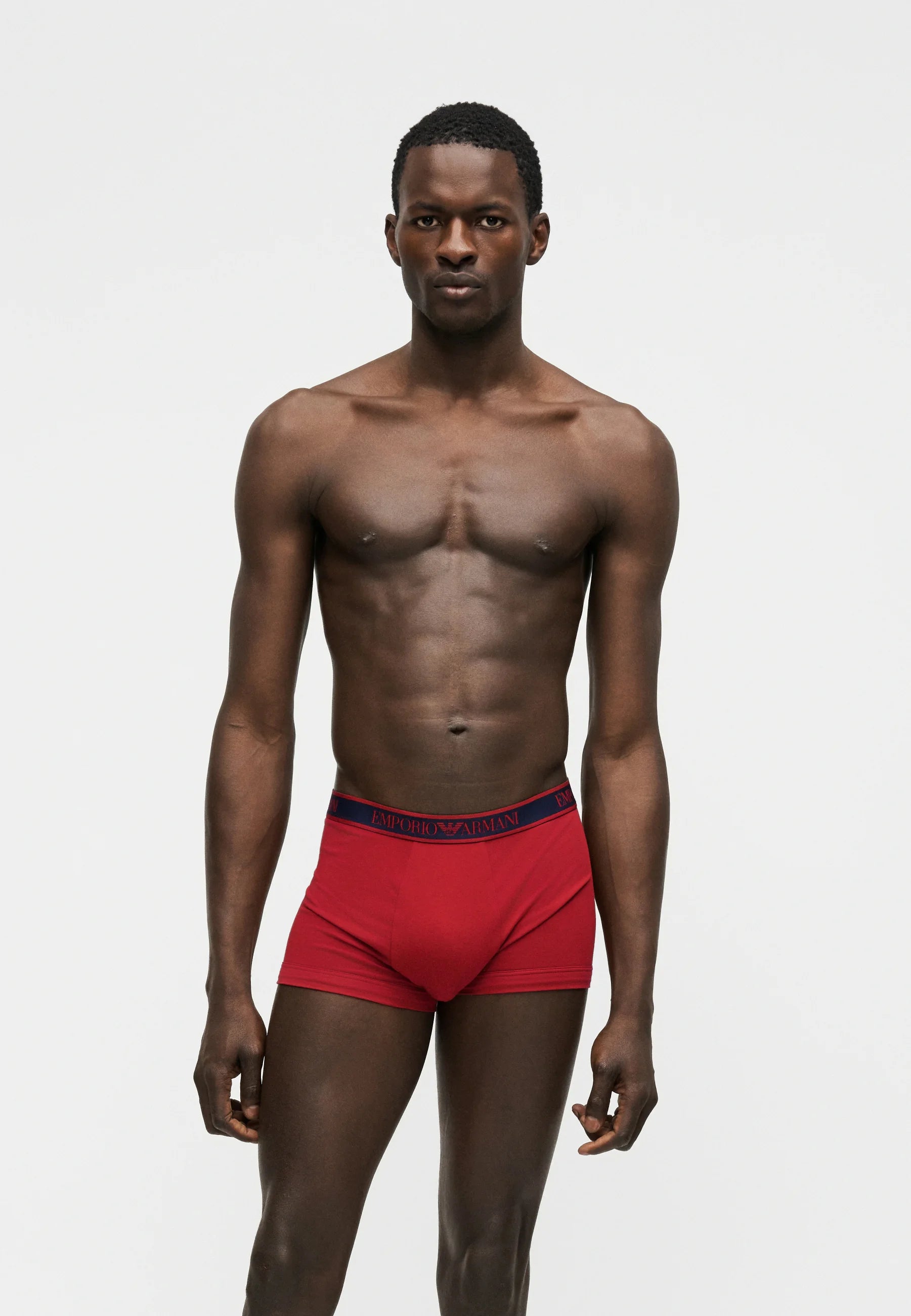 Emporio Armani Core Logoband Cotton Stretch Trunks 3 Pack – Red, White, Black