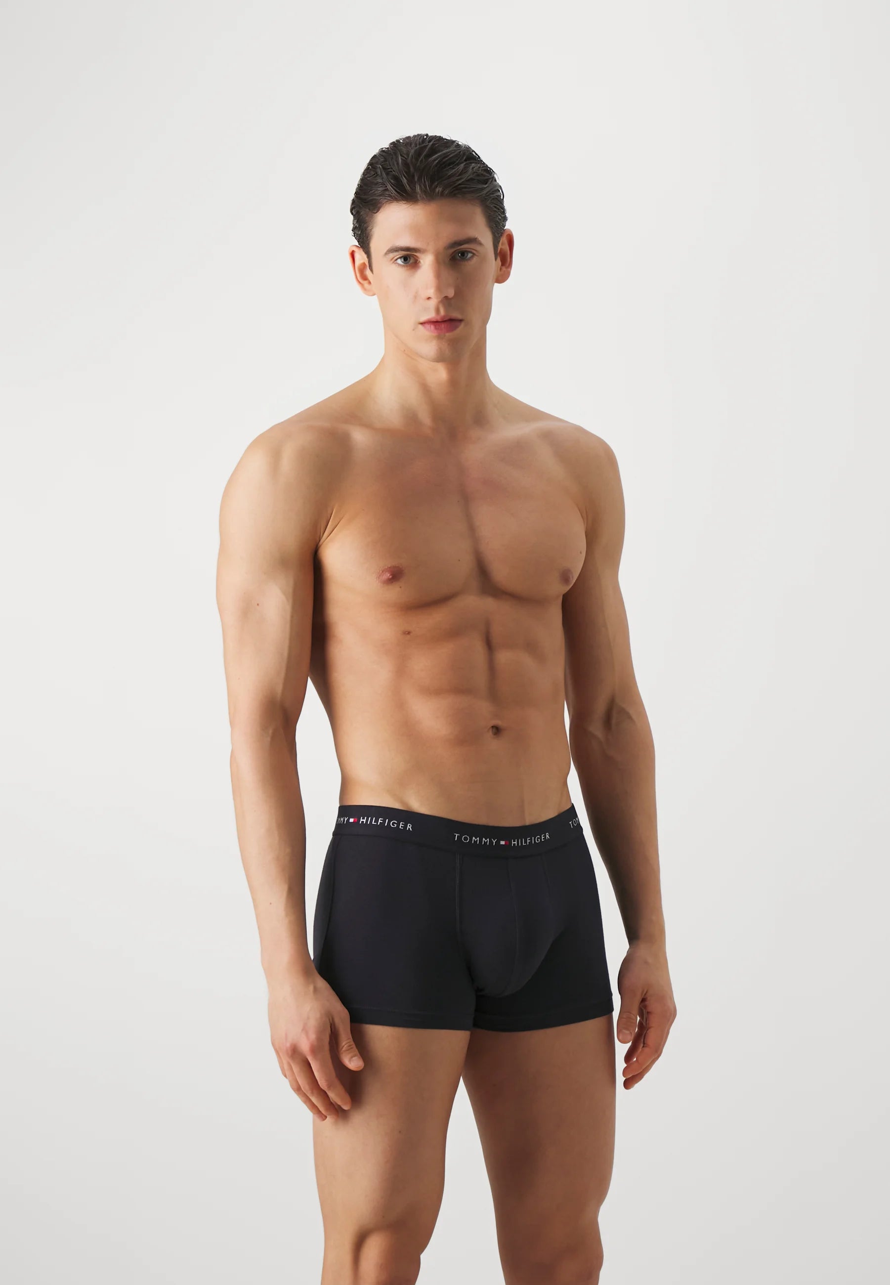 Tommy Hilfiger Signature Trunk 3 Pack – Desert Sky, Black, Grey Heather