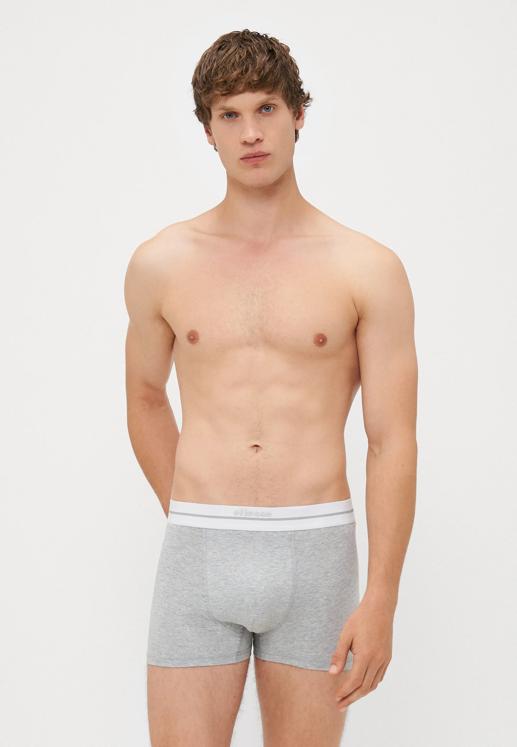 Ellesse Ambria 3 Pack Trunks – Grey, White, Black
