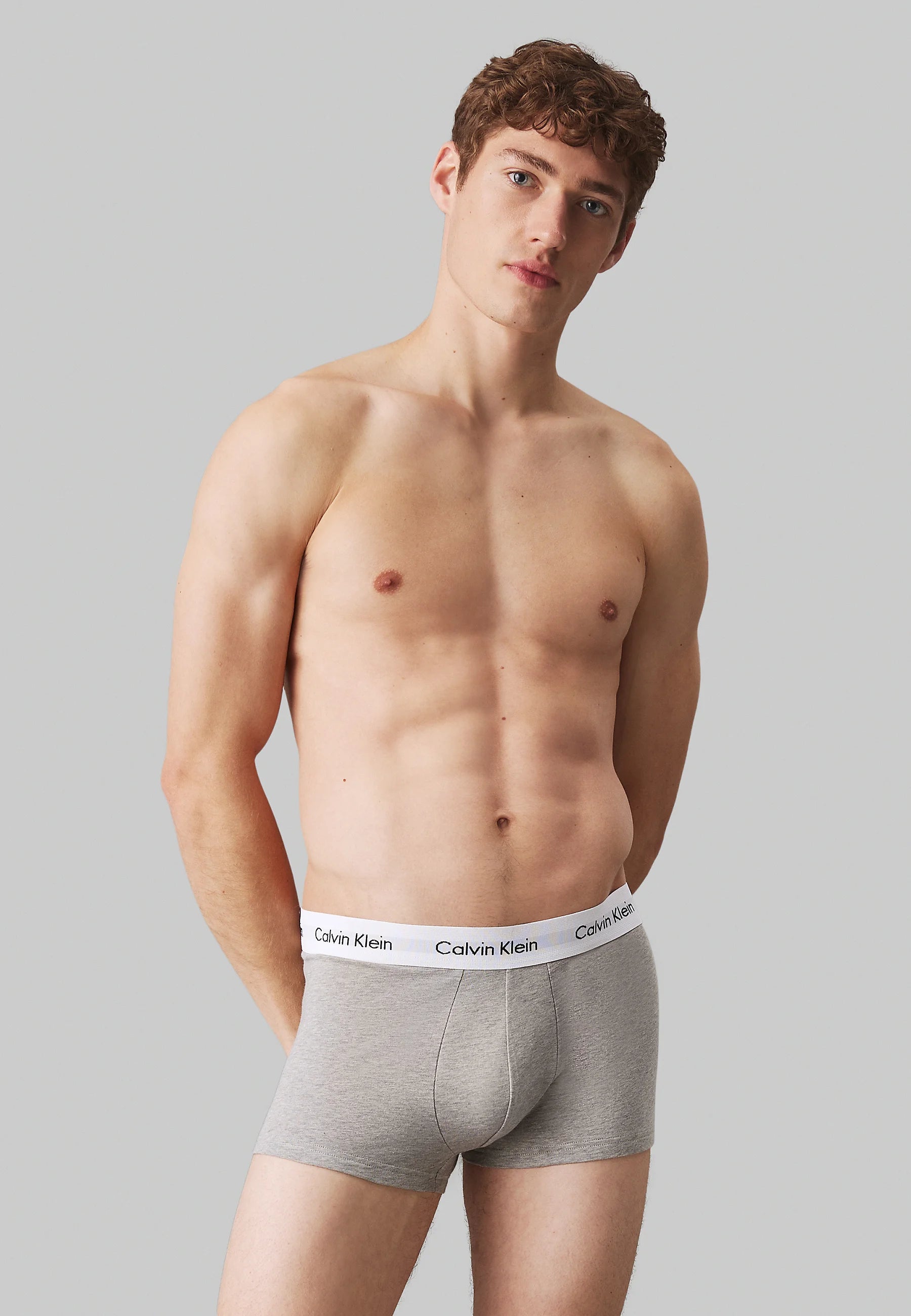 Boxers Calvin Klein en coton stretch – Lot de 3 – Multicolore, Gris