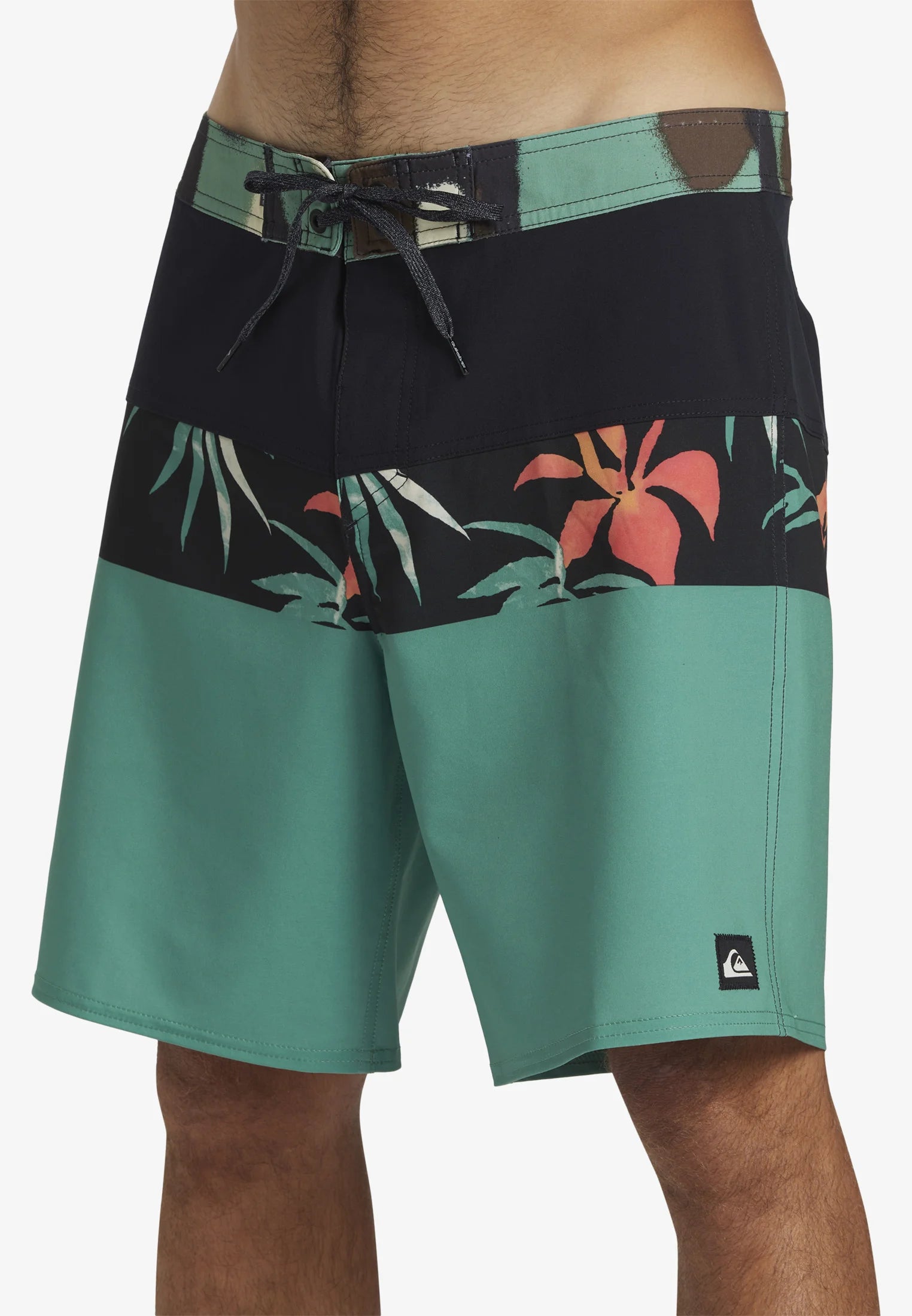 Short de bain Quiksilver Surfsilk Panel 18 – Turquoise, Vert clair