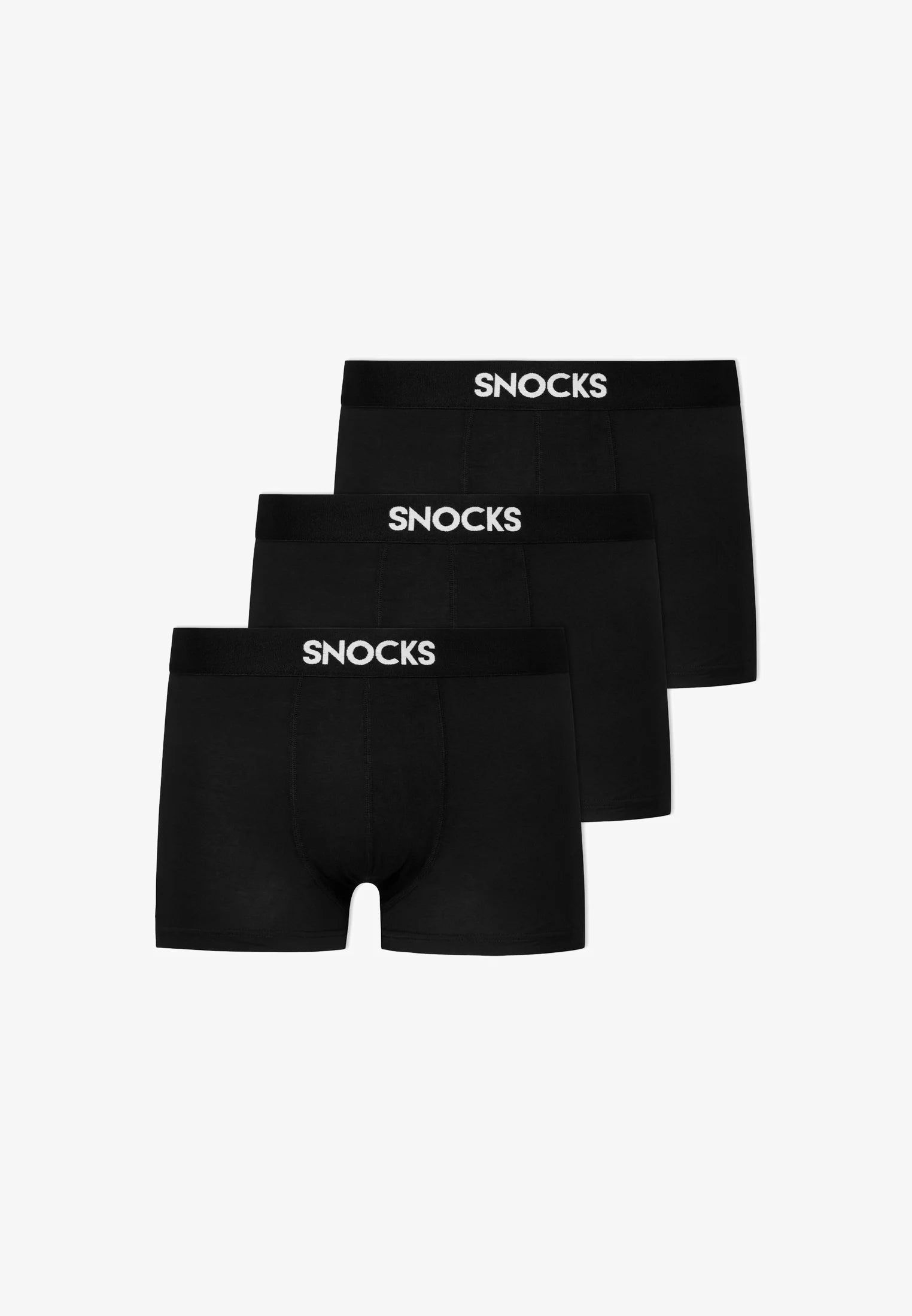 SNOCKS 3 Pack Premium Boxer Trunks – Black