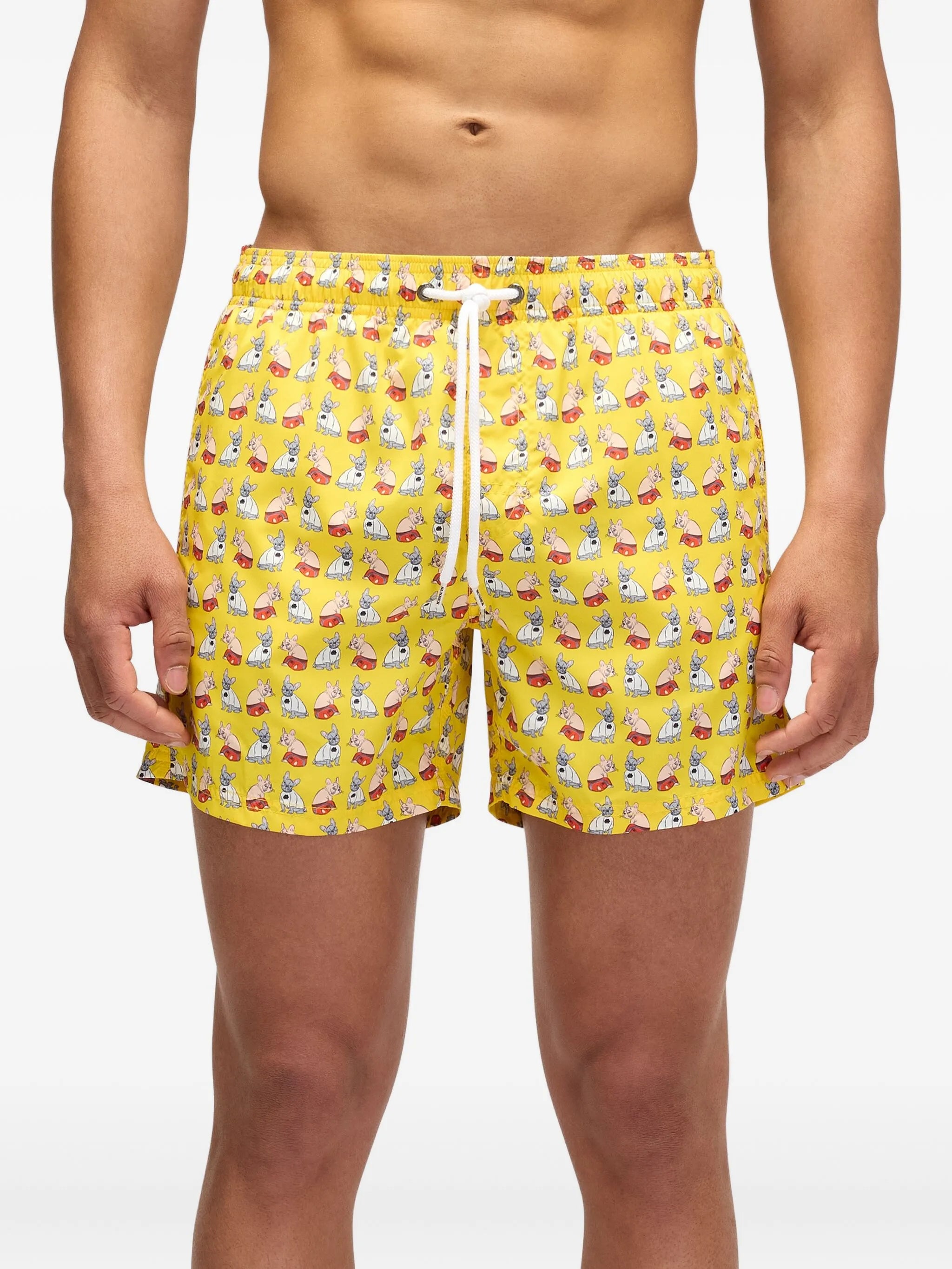 Short de bain à imprimé chien SUNDEK X Pelo Foundation - Jaune