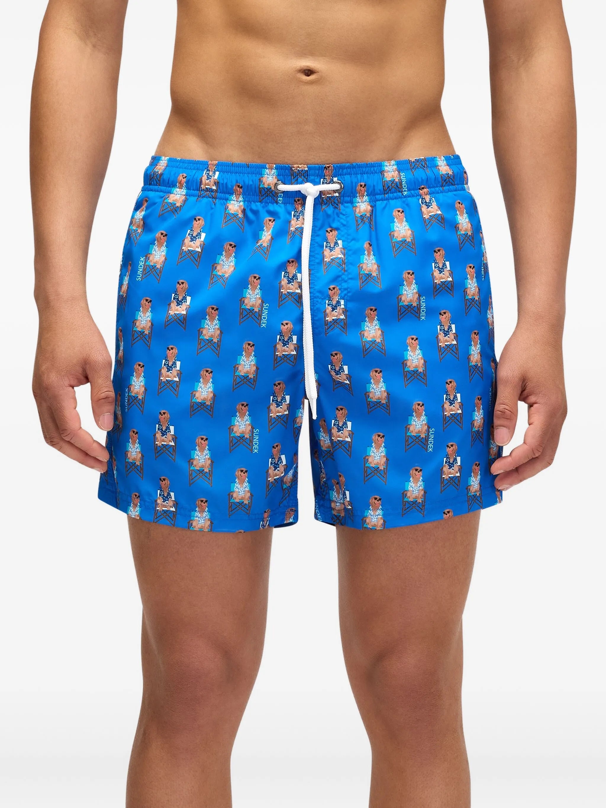 Plavkové šortky SUNDEK X Pelo Foundation Dog Print – modré