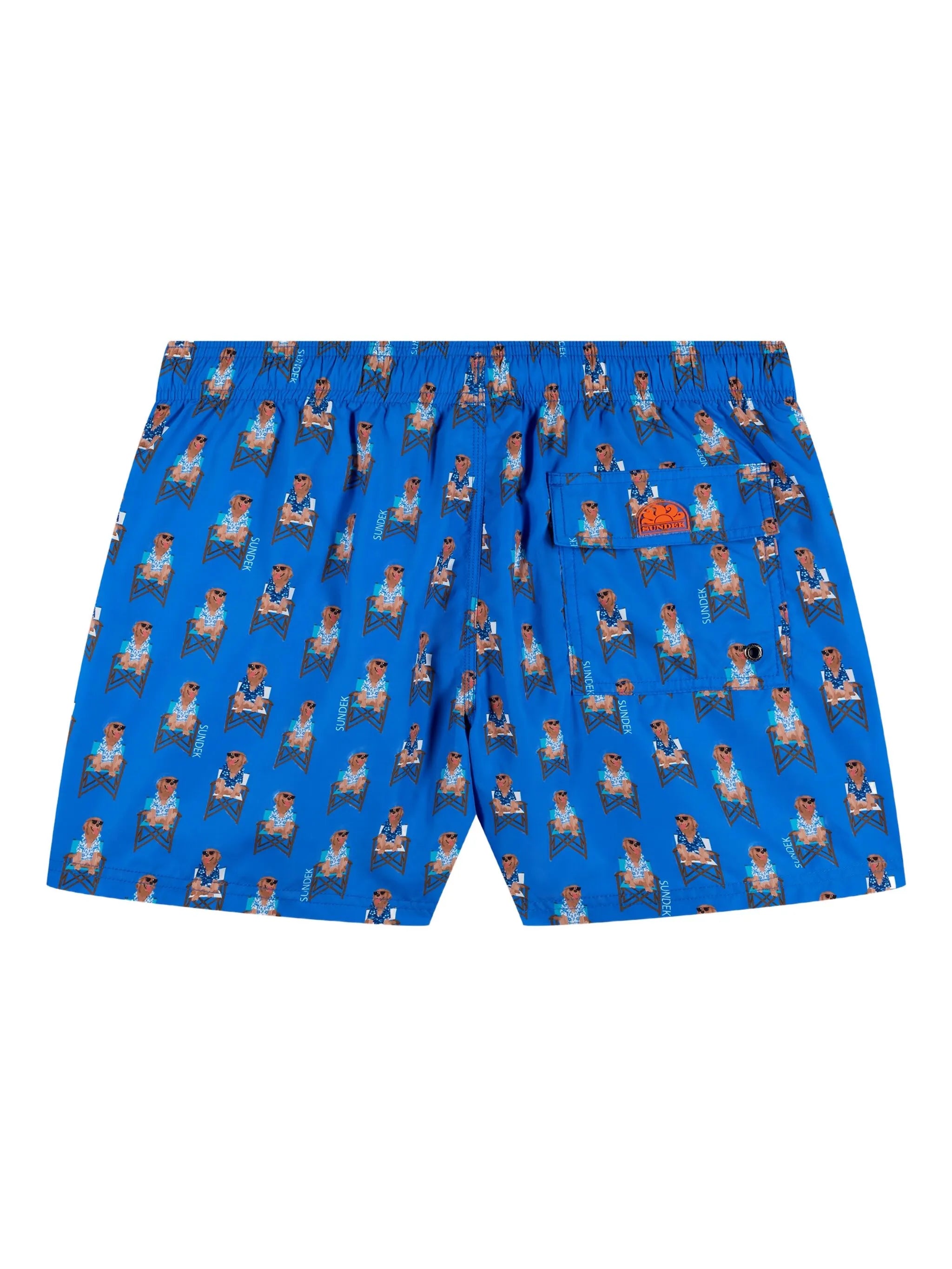 Plavkové šortky SUNDEK X Pelo Foundation Dog Print – modré