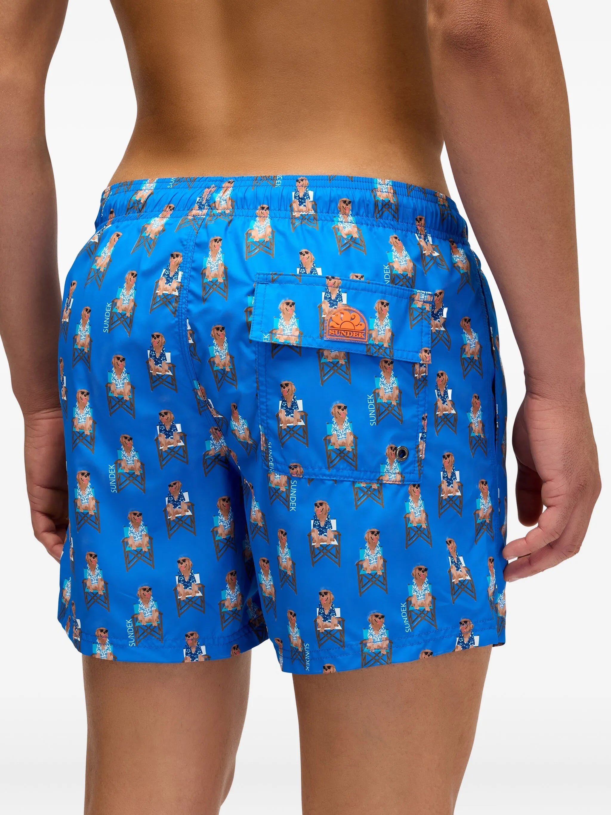 Plavkové šortky SUNDEK X Pelo Foundation Dog Print – modré