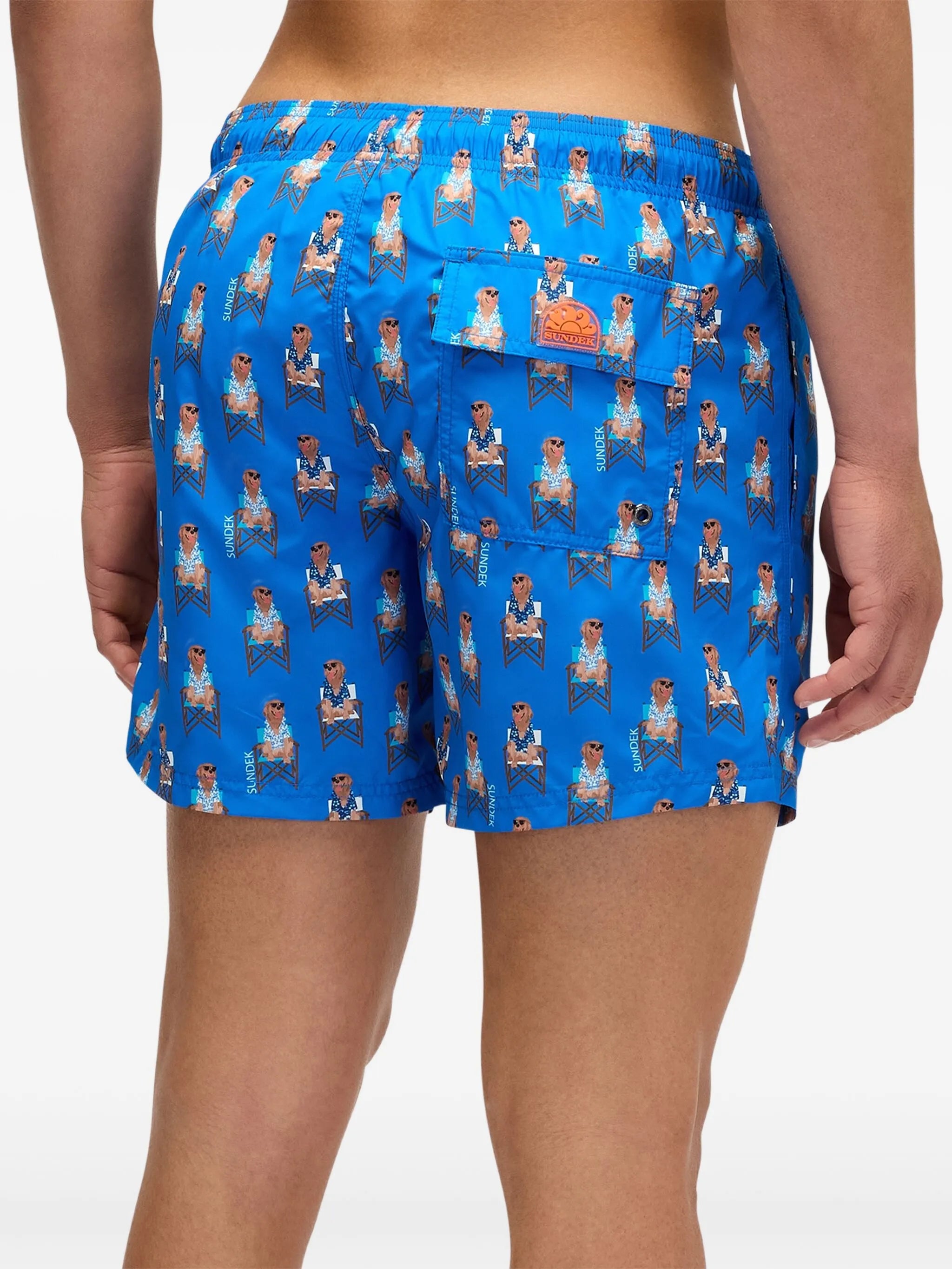 Plavkové šortky SUNDEK X Pelo Foundation Dog Print – modré