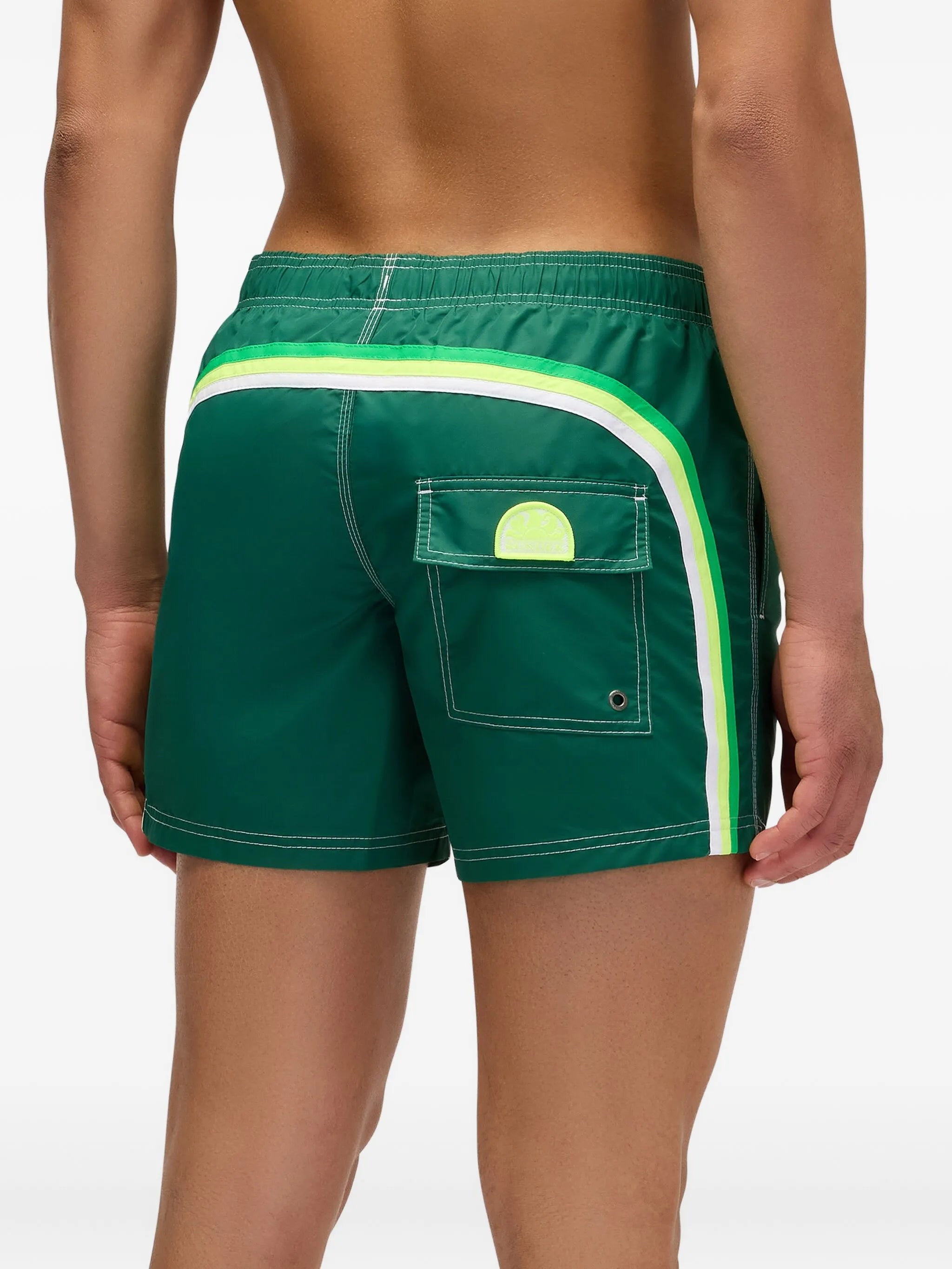 Pantaloncini da bagno a righe SUNDEK X Pelo Foundation - Verde