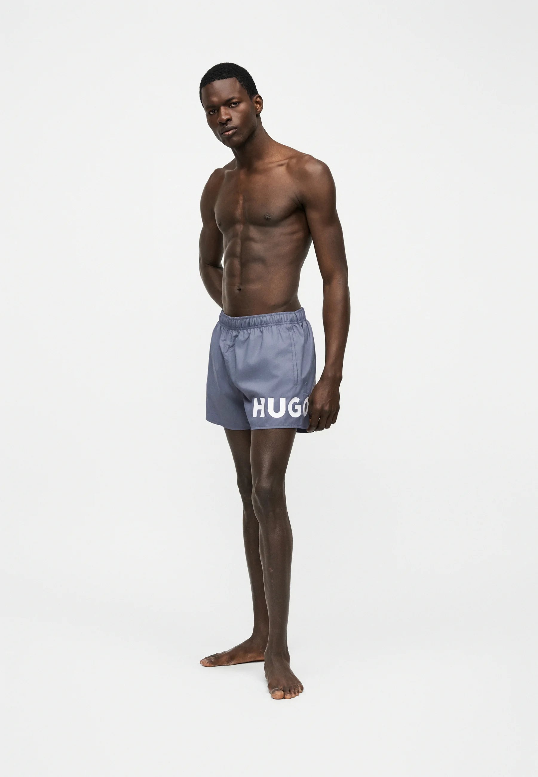 HUGO Short de bain Makai – Bleu, Gris