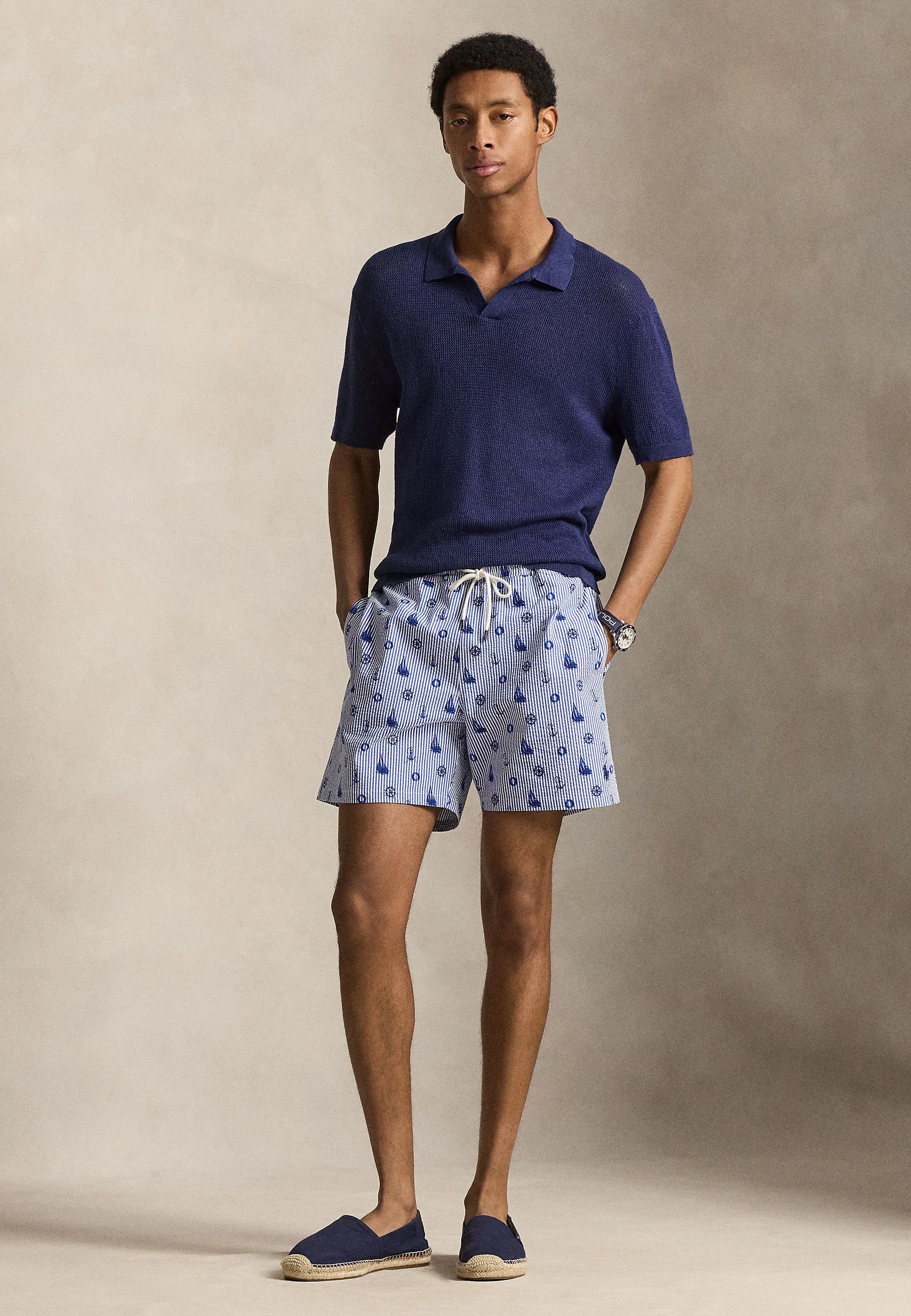 Short de bain Polo Ralph Lauren Blue Nautical Marine Traveller – Bleu