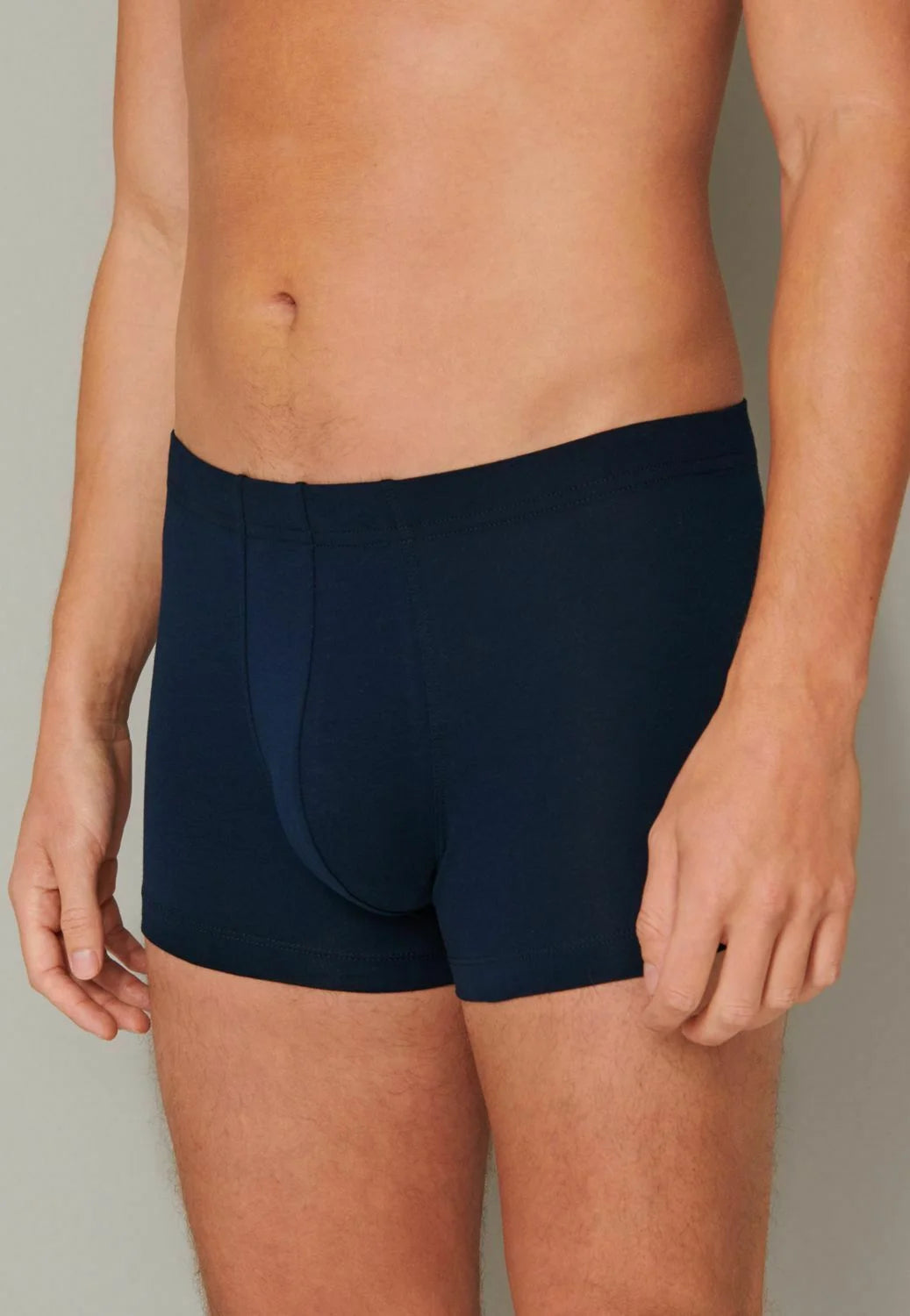 Schiesser Essentials Cotton Trunks 6 Pack – Black, Navy, Grey Melange