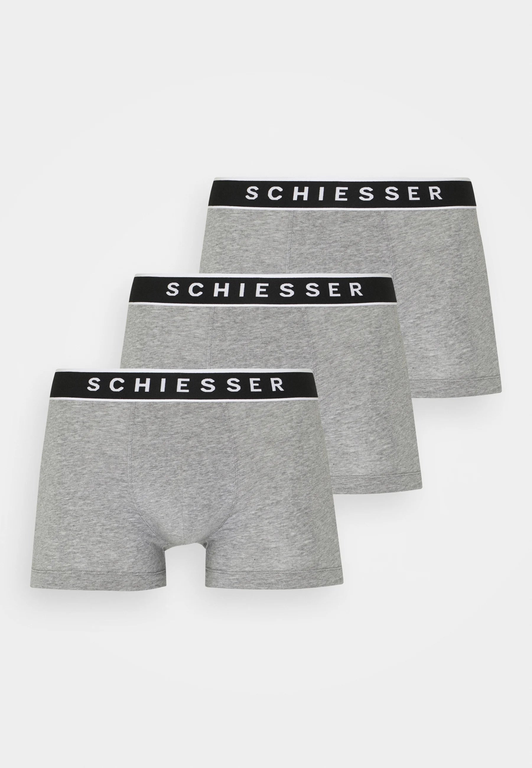 Schiesser Essential Cotton Trunks 3 Pack – šedá melanž