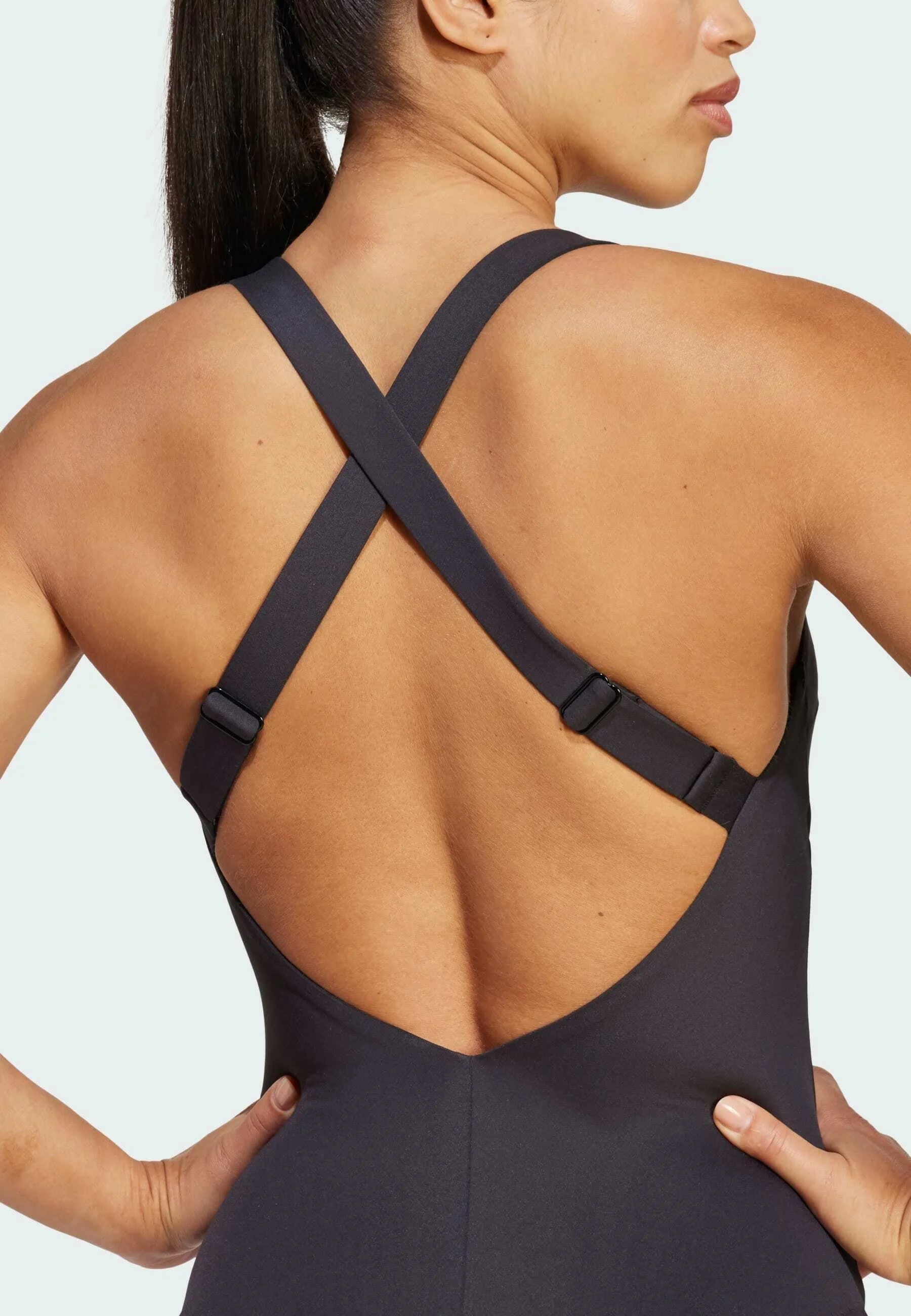 Adidas Iconisea Padded Premium X-Back Swimsuit – Black, White