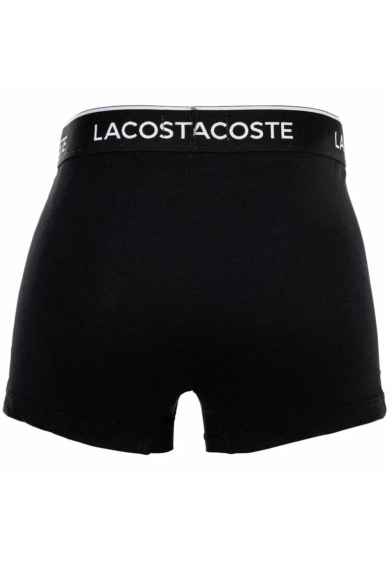 Lacoste 6er-Pack lässige Stretch-Unterhosen mit Logobund – Schwarz, Grau, Weiß